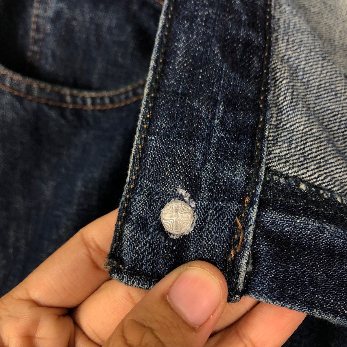 Japanese Brand 🔥Vintage Work Denim Jeans Carpenter Dickies Usa Size US 41 - 19 Thumbnail