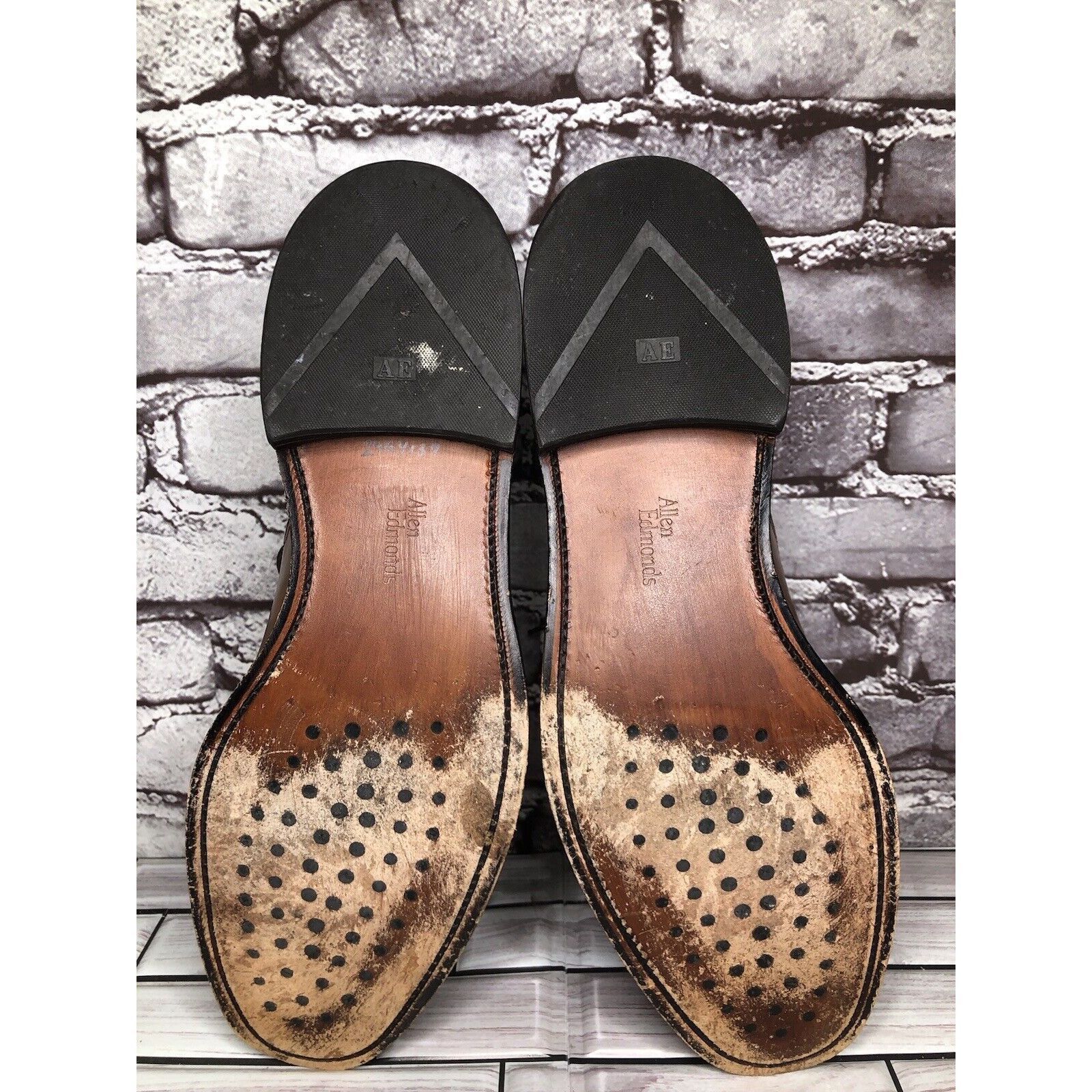Allen Edmonds Allen Edmonds Dawson Brown Leather Derby Blucher Bicycle Dre Size US 13 / EU 46 - 14 Thumbnail