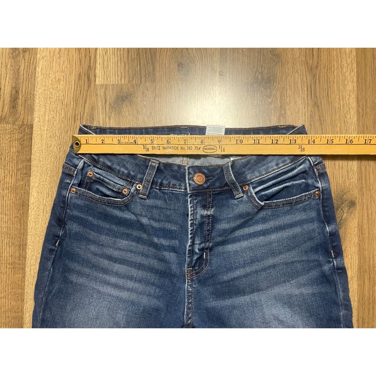Vintage Time And Tru Jeans, Women's Size 8, Denim, Straight, 5-Pocket Design, Blue, Jeans, Regular, Pockets, Time and Tru, Women, 8, Blue Size 30" / US 8 / IT 44 - 7 Thumbnail