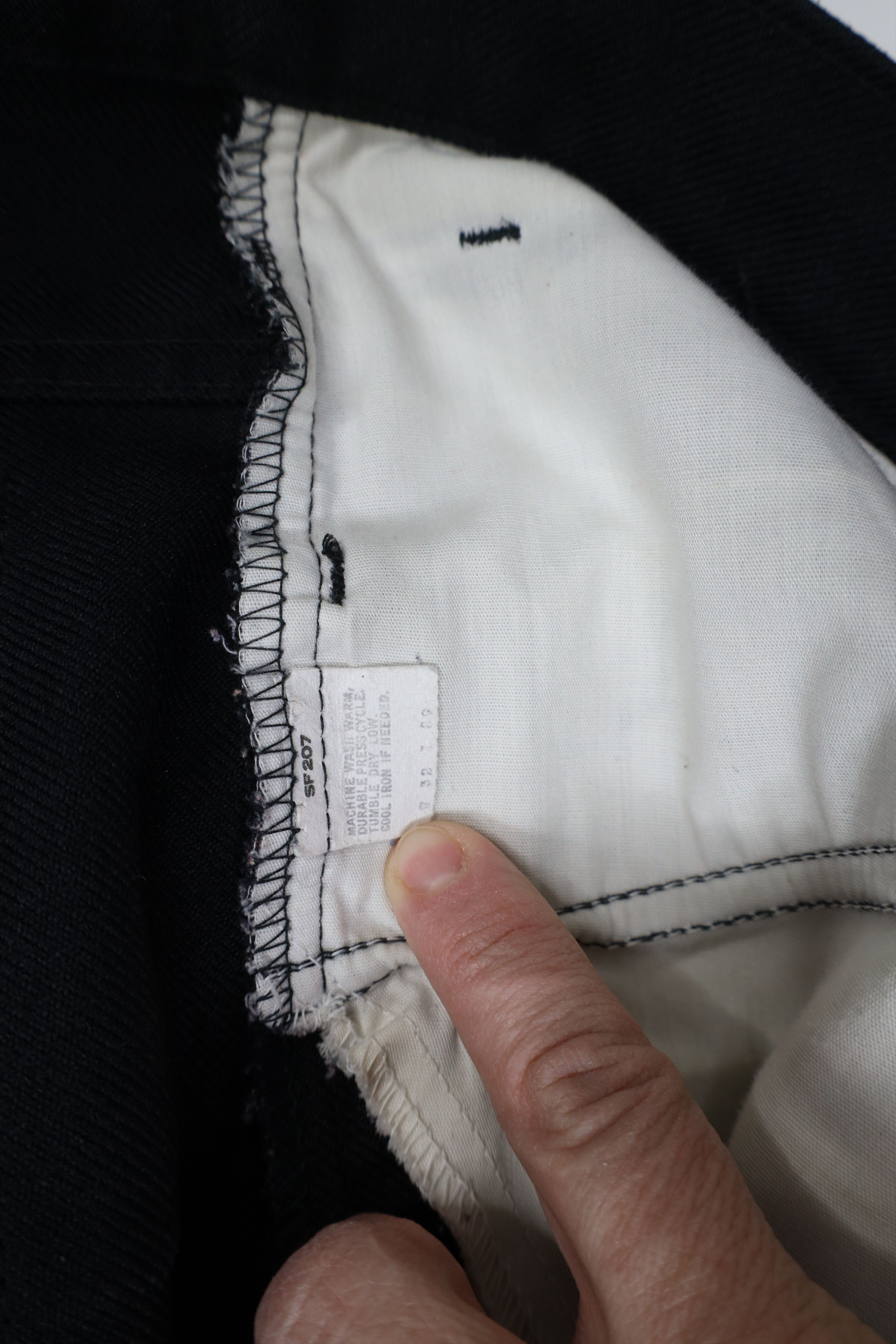 Levi's × Vintage Vintage 70s Levis Knit Flared Bootcut Chino Pants Black USA Size US 32 / EU 48 - 6 Thumbnail