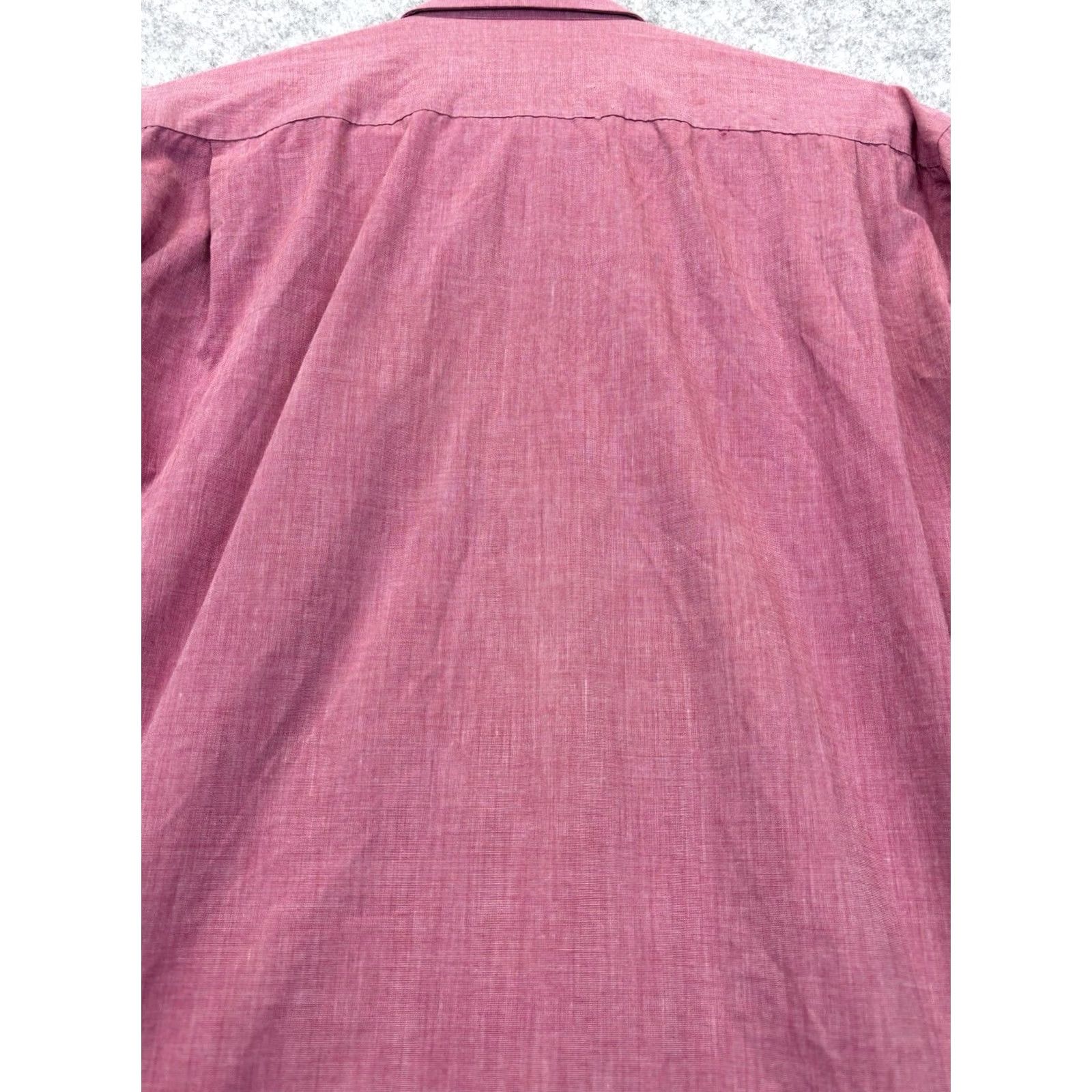 Yves Saint Laurent VINTAGE Yves Saint Laurent Shirt 38 Mens Red Retro Button Up Long Sleeve Dress Shirt Regular Fit Mens Red Size US M / EU 48-50 / 2 - 5 Thumbnail