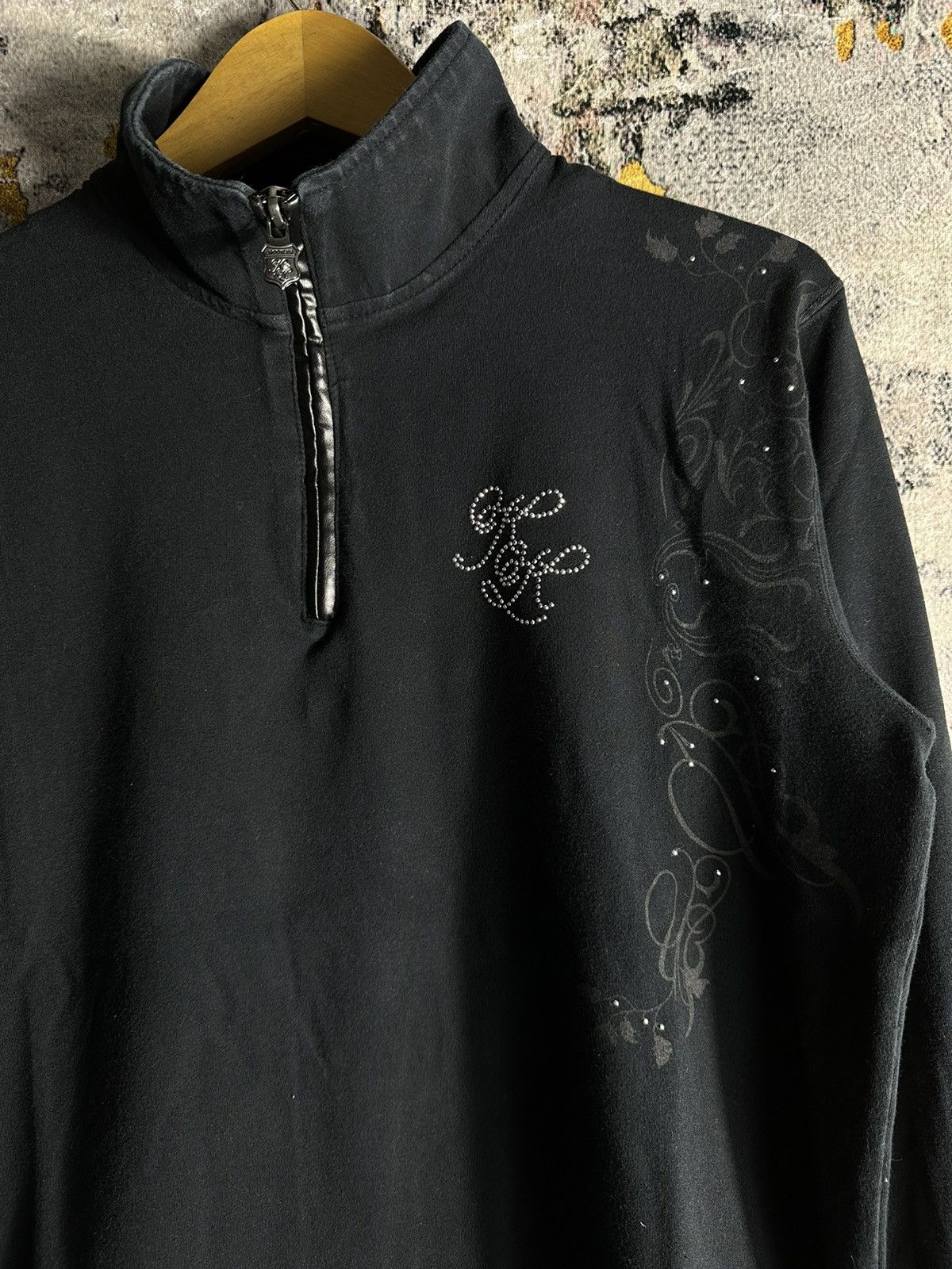 Beauty Beast VTG BROOKLYN KARL KANI 1989 HALF ZIP STUDDED TRIBAL SHIRT Size US M / EU 48-50 / 2 - 2 Thumbnail