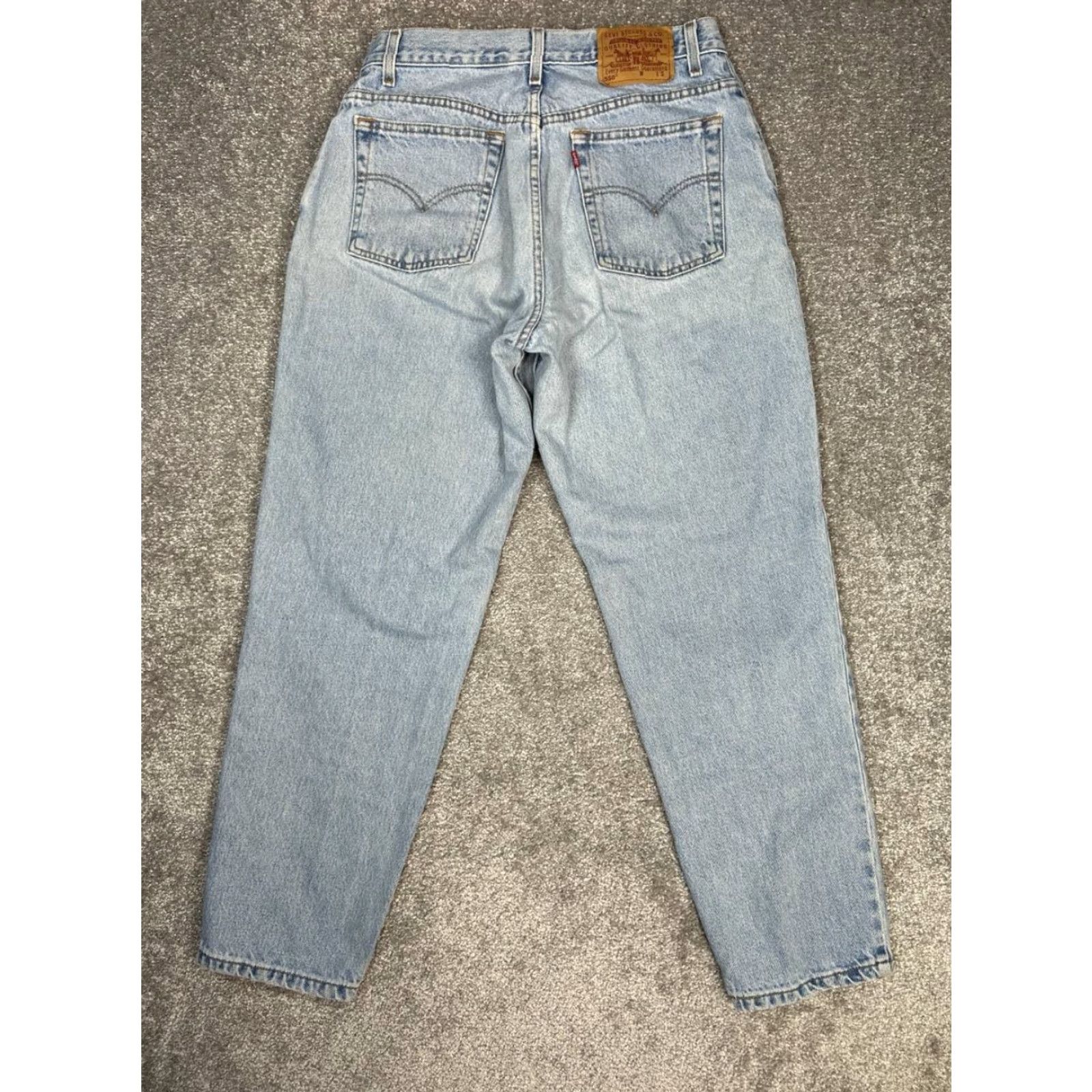 Levi's Levi's 550 Jeans Womens 14 Blue Denim 100% Cotton Relaxed Fit High Rise Tapered 30x29 Jeans Size 36" / US 14 / IT 50 - 2 Thumbnail