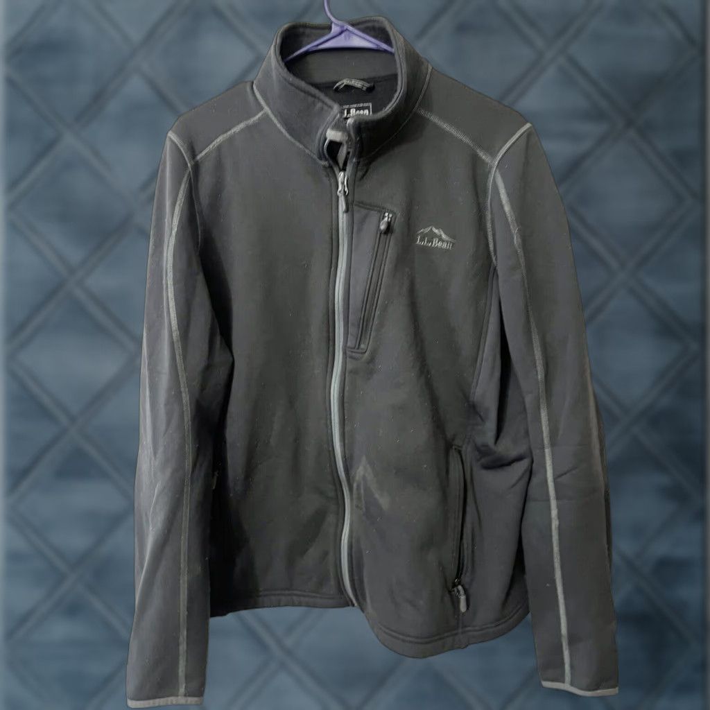 Vintage LL Bean Men's Pro Stretch Fleece Jacket 293889 Black Size Large Regular Full Zip Size US L / EU 52-54 / 3 - 1 Thumbnail