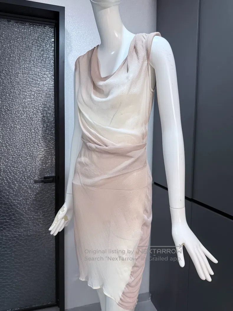 Helmut Lang Helmut Lang A silk satin gauze cotton dress Size M / US 6-8 / IT 42-44 - 3 Thumbnail