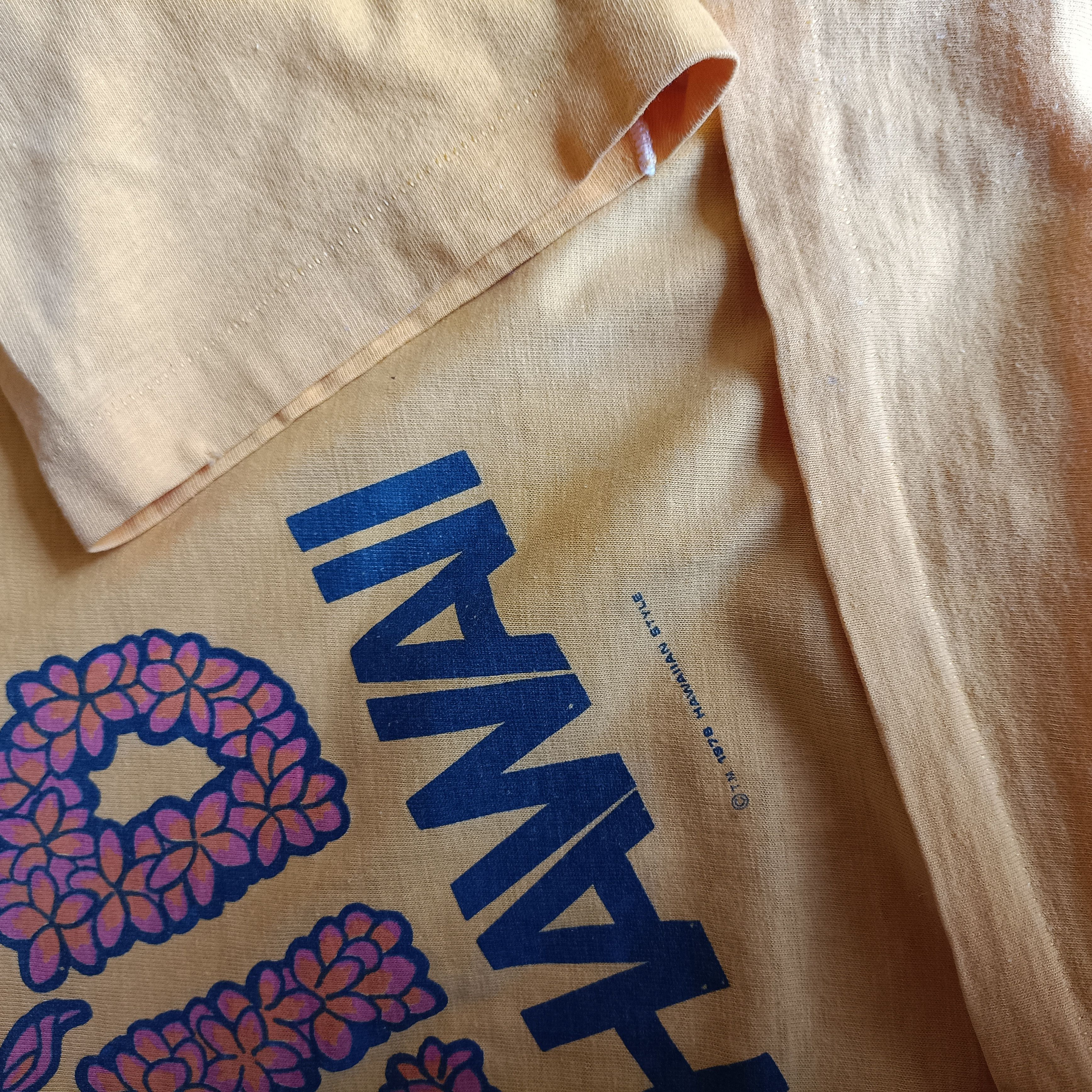 Vintage Vintage Hanes ©1978 - Hawaii Shirt Hawaiian Single Stitch Size US L / EU 52-54 / 3 - 6 Thumbnail