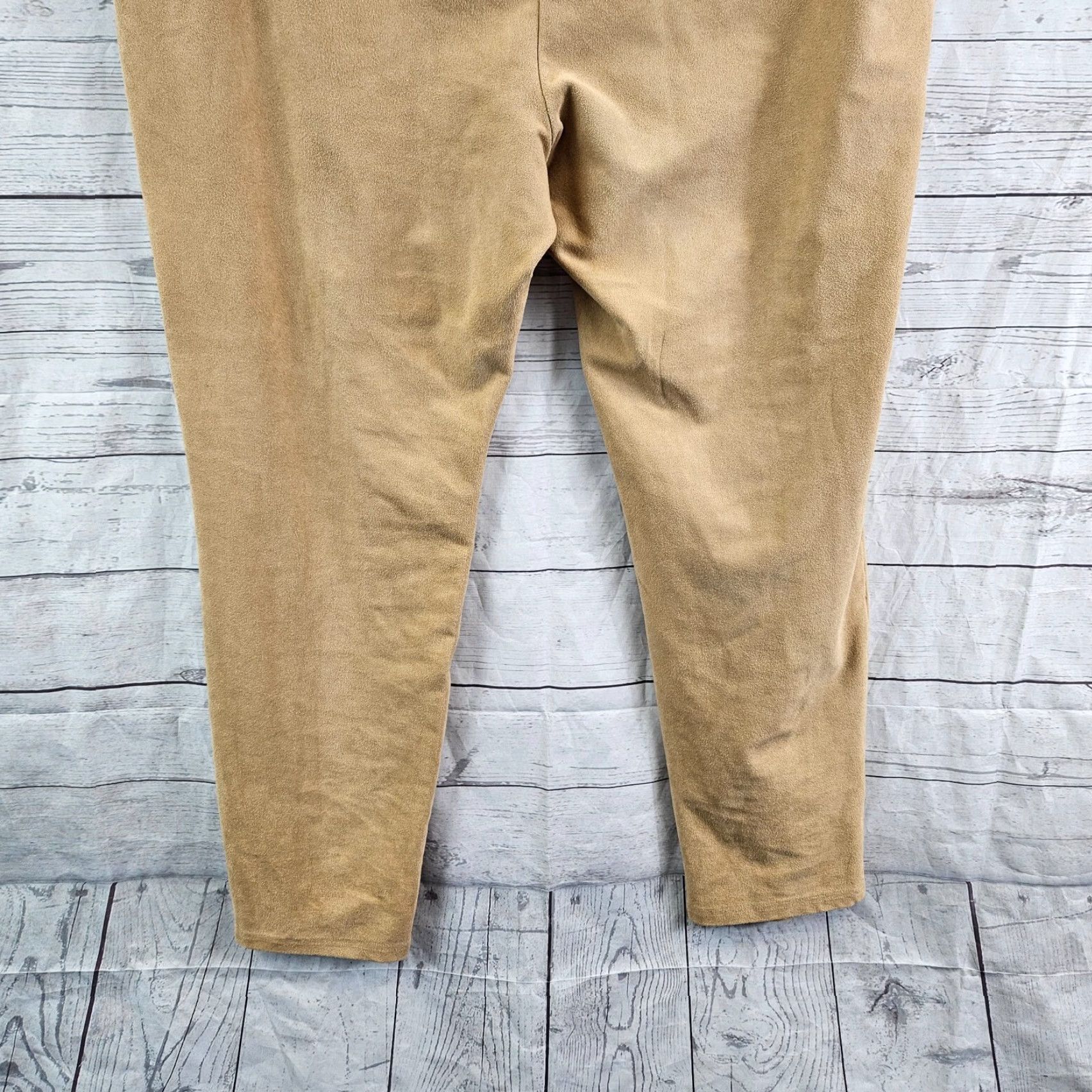 Vintage Chico's Zenergy Trisha Faux Suede Leggings Sz 12 Beige Pull On High Rise Womens Pants, 27.5 Inseam Size 34" / US 12 / IT 48 - 5 Thumbnail
