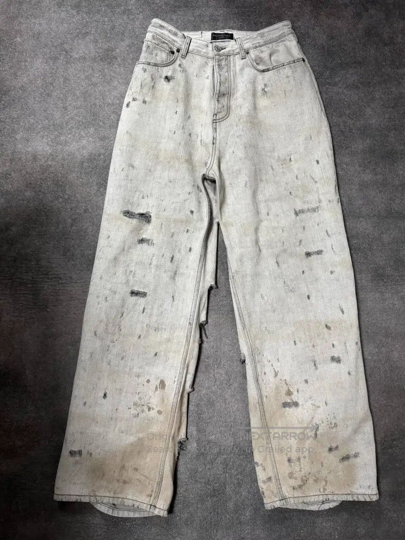 Balenciaga Balenciaga size XS Ripped Super Big Destroyed Denim Pants Size US 27 - 1 Thumbnail
