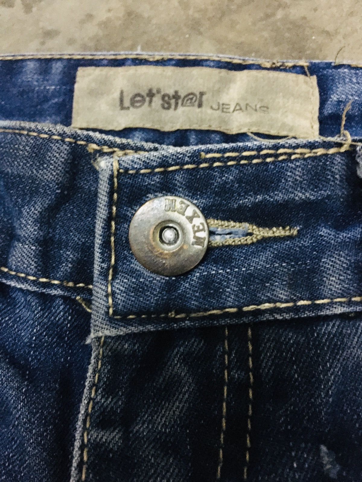 Japanese Brand Let’star Distressed Jeans (15) Size US 31 - 8 Thumbnail
