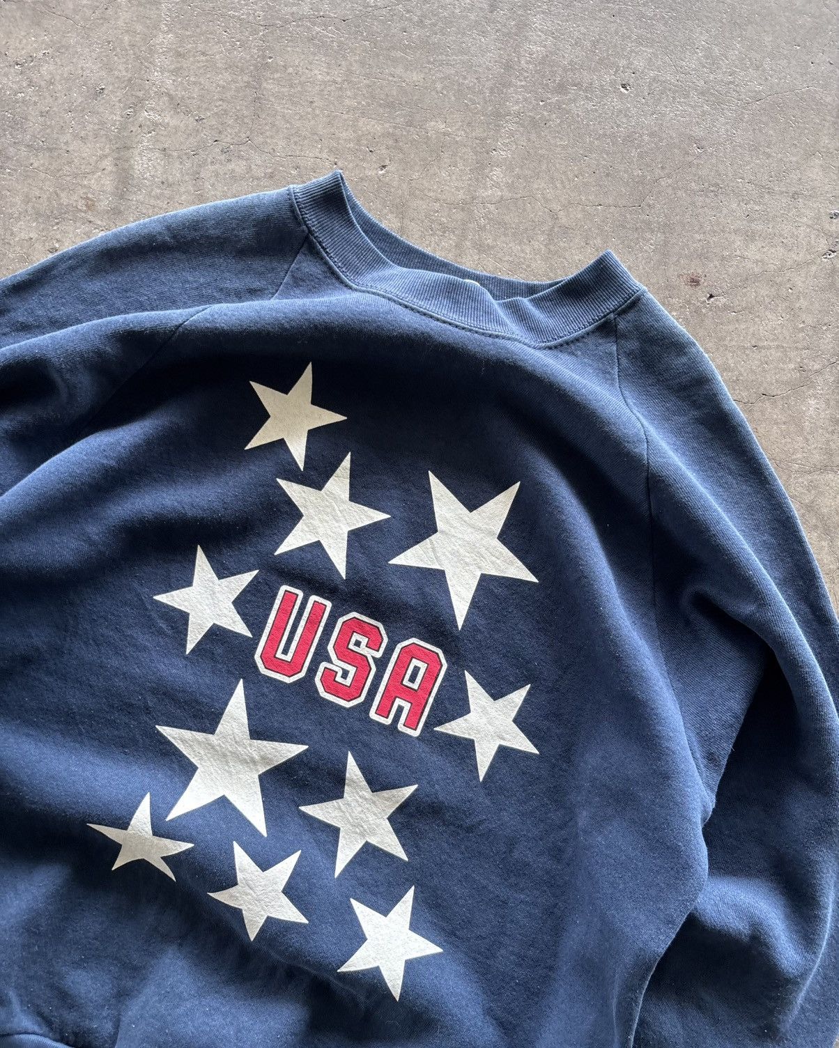Fruit Of The Loom 90s USA Fruit Of The Loom Navy Crewneck Size US M / EU 48-50 / 2 - 2 Thumbnail