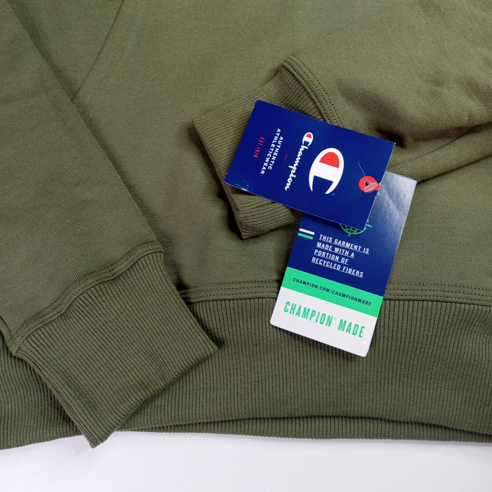 Champion Champion Hoodie Men's S Small Classic Logo Olive Green Size US S / EU 44-46 / 1 - 4 Thumbnail
