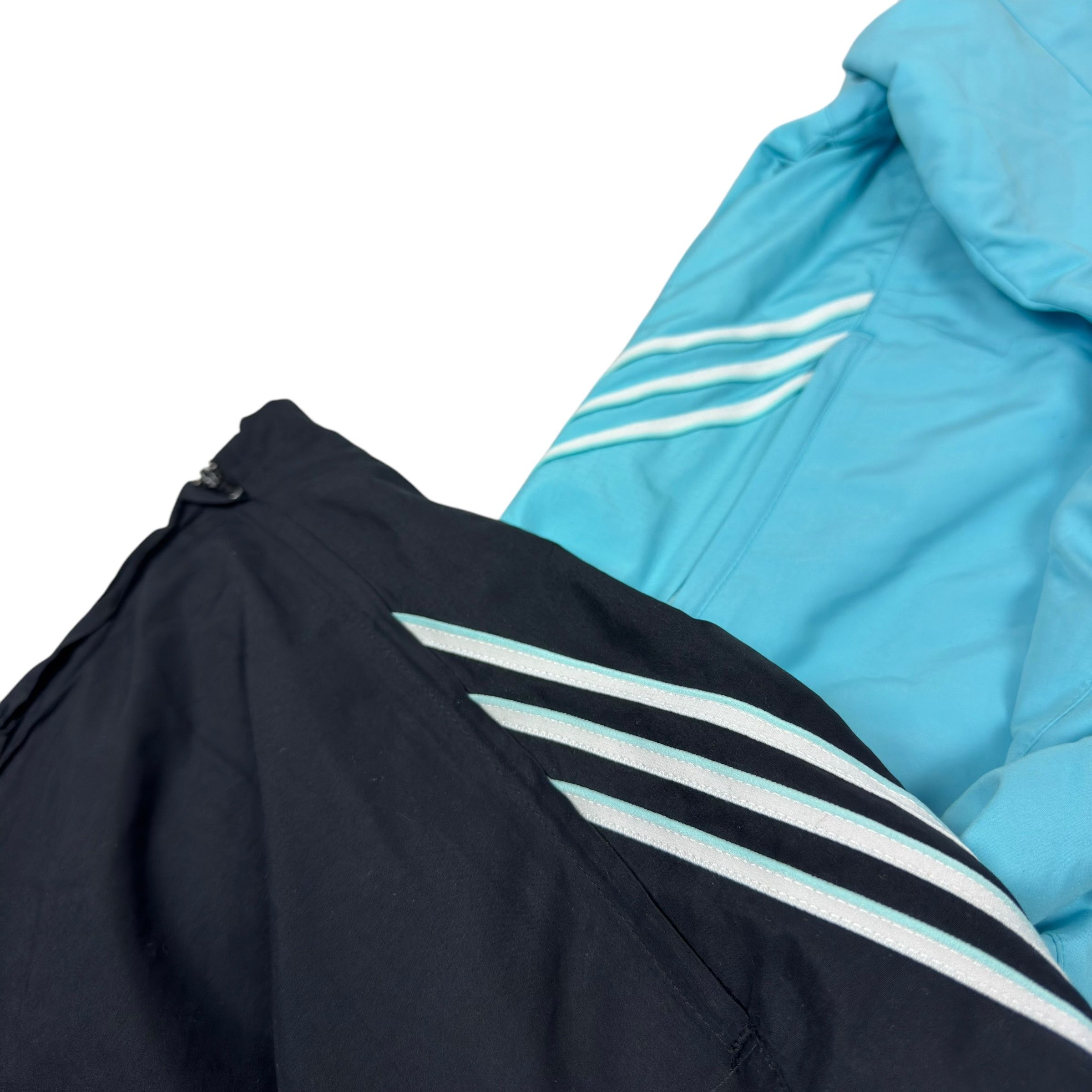 Adidas × Vintage Adidas Womens Aqua Black Mesh Lined Full Zip Tracksuit Small Size S / US 4 / IT 40 - 9 Thumbnail