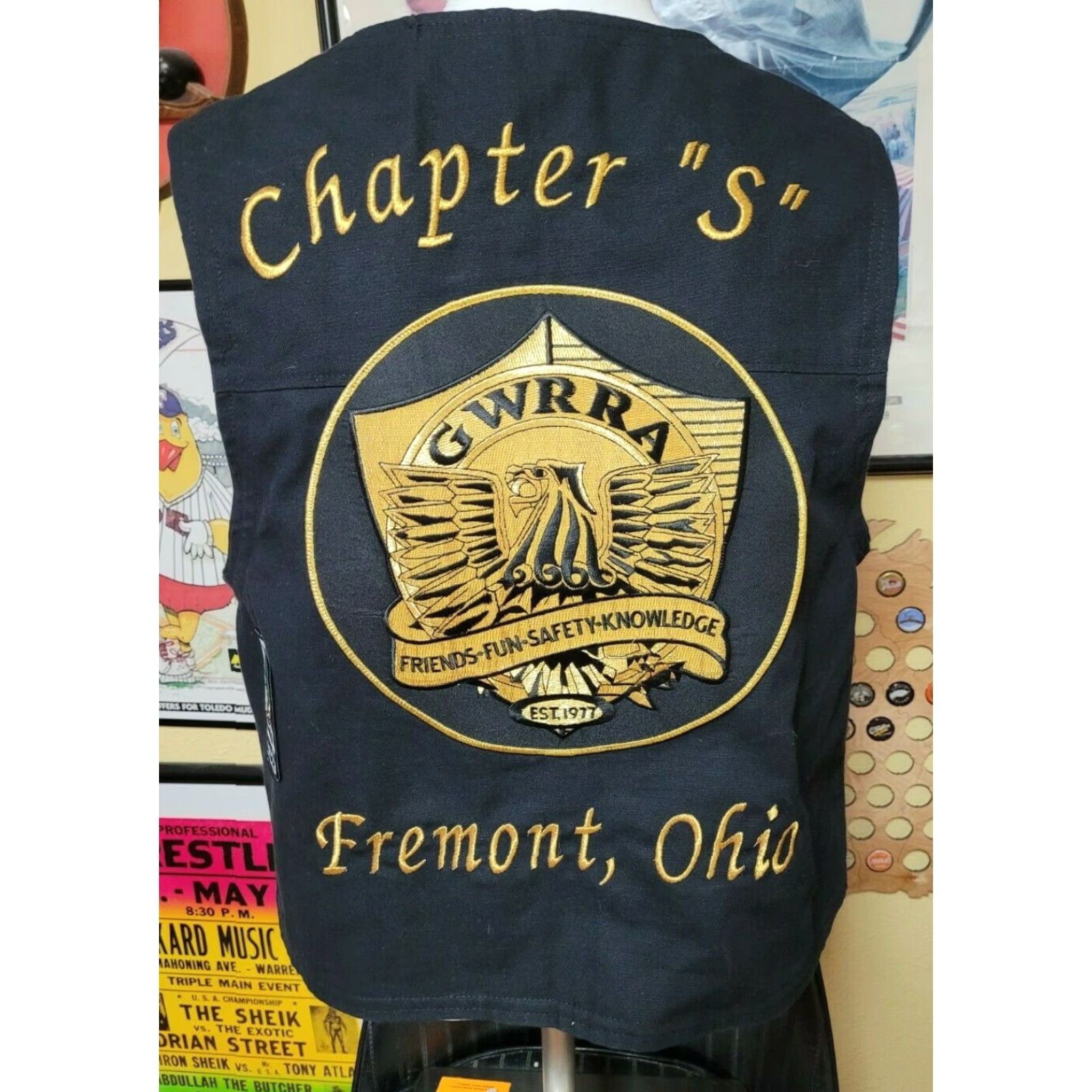 Honda VINTAGE GWRRA Motorcycle Vest Men Medium Black Cotton West Cal 45 Fremont Chapter S Size US M / EU 48-50 / 2 - 2 Thumbnail
