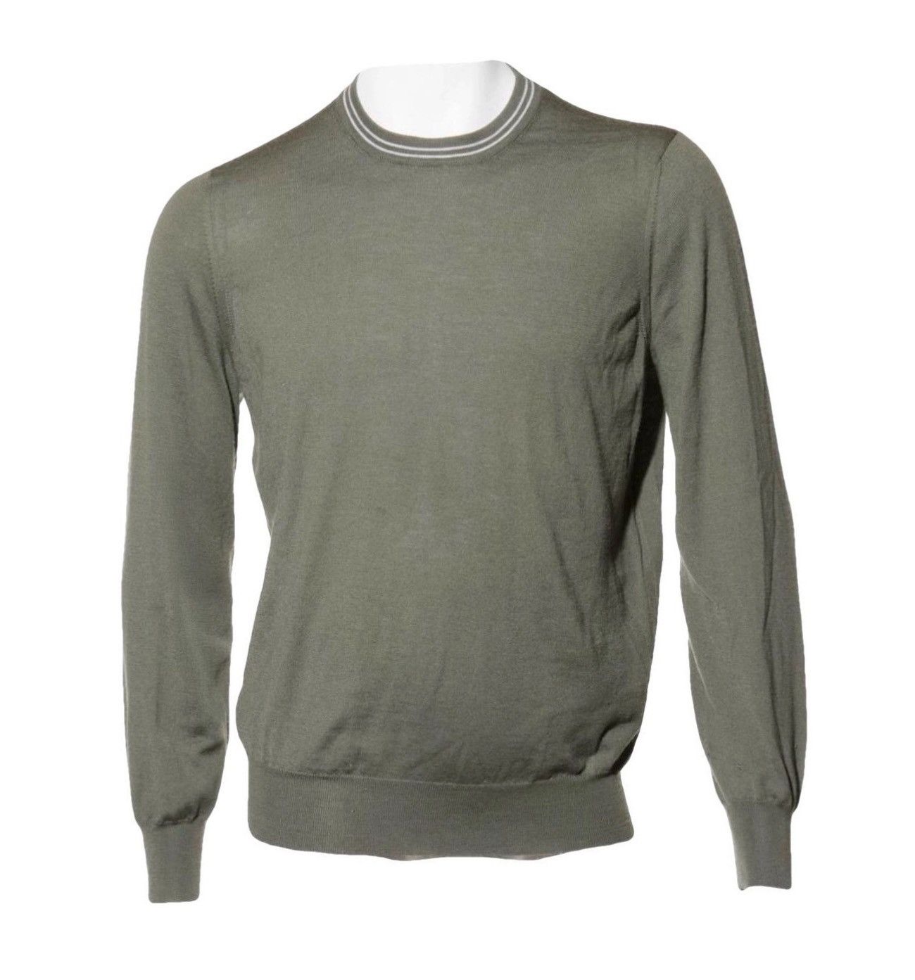Brunello Cucinelli Brunello Cucinelli Men's Cashmere Blend Sweater M Green Size US M / EU 48-50 / 2 - 1 Thumbnail