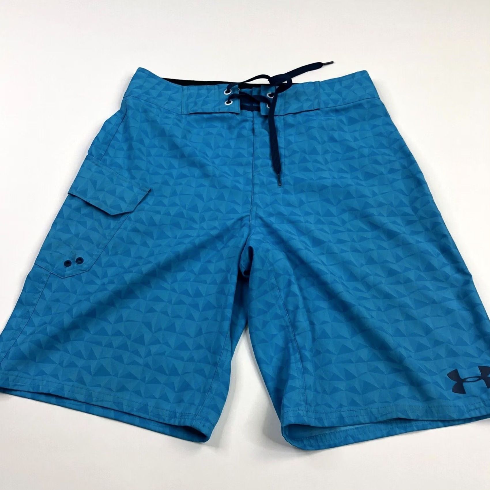 Under Armour Under Armour Board Shorts SurF Swim Trunk 7" 9" 10" Men 38 Blue Geometric Drawstring Lightweight Performance Surfing Shorts Size US 38 / EU 54 - 3 Thumbnail