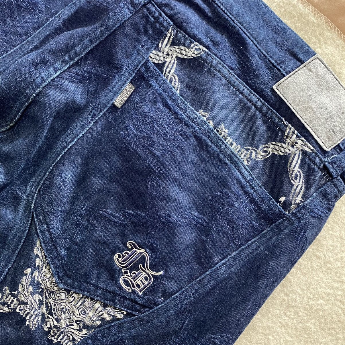 If Six Was Nine × Japanese Brand × Vintage Vintage Juvenile Delinquent Baggy Wide Denim Pants w39 Size US 39 - 4 Thumbnail
