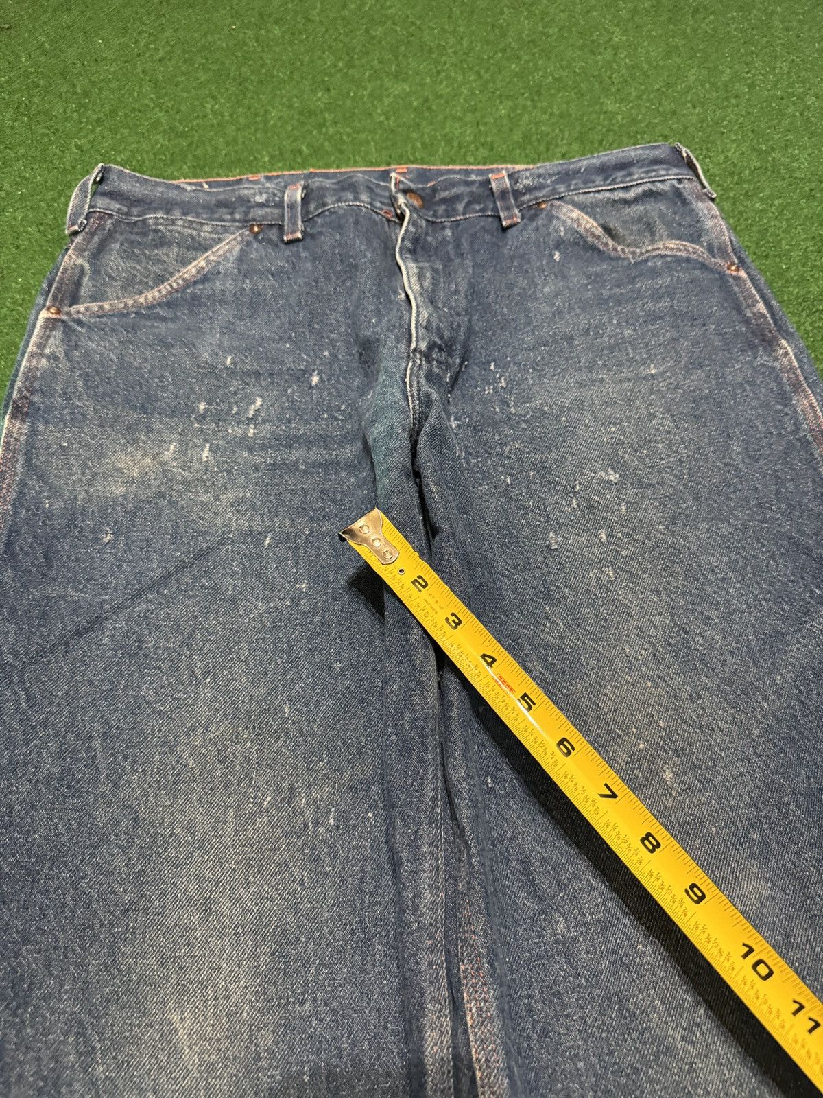 Big Mac Vintage Big Mac Work Wear Carpenter Distressed 38x27 Jeans Size US 38 / EU 54 - 13 Thumbnail