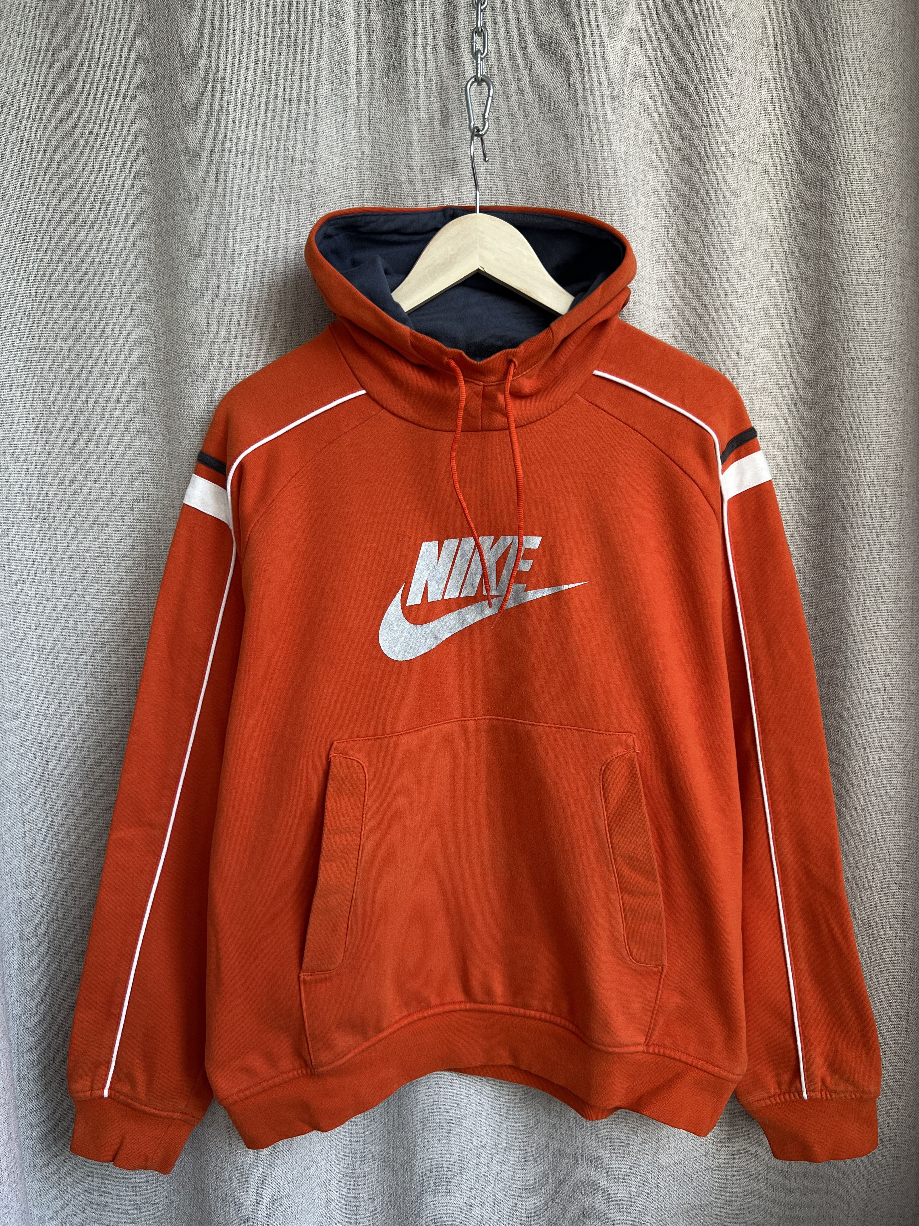 Nike Vintage Y2K Nike Big Logo Box Fit Orange Hoodie Size US M / EU 48-50 / 2 - 11 Thumbnail