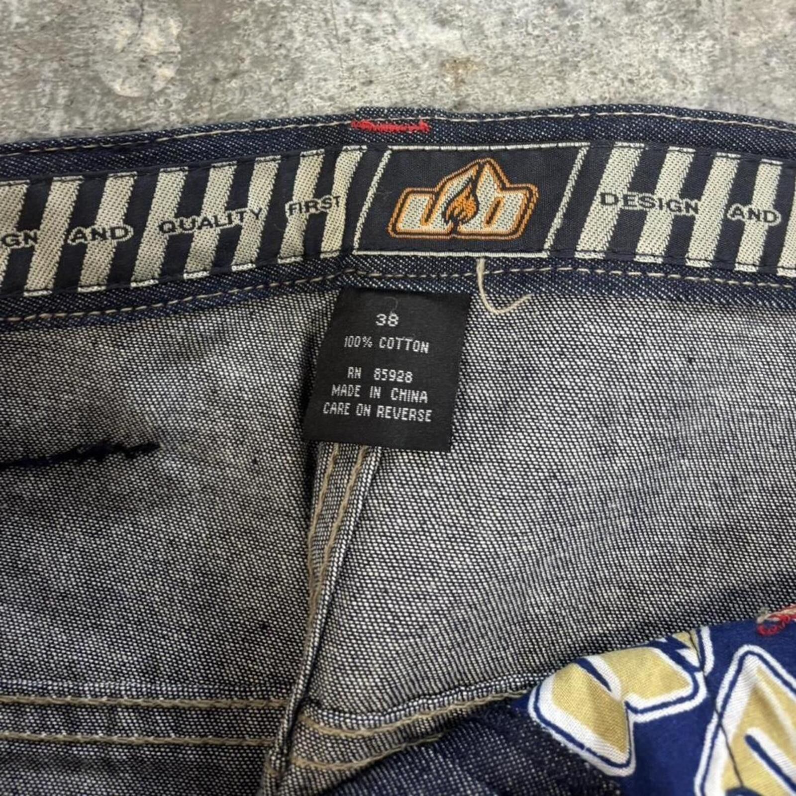 Southpole Johnny Blaze Y2K Wide Leg Baggy Alternative Denim Jeans Size US 38 / EU 54 - 8 Thumbnail