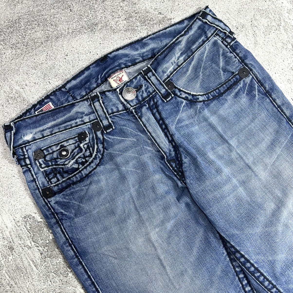 True Religion Vintage True Religion Billy Super T Disstread Flare Denim Size US 34 / EU 50 - 6 Thumbnail
