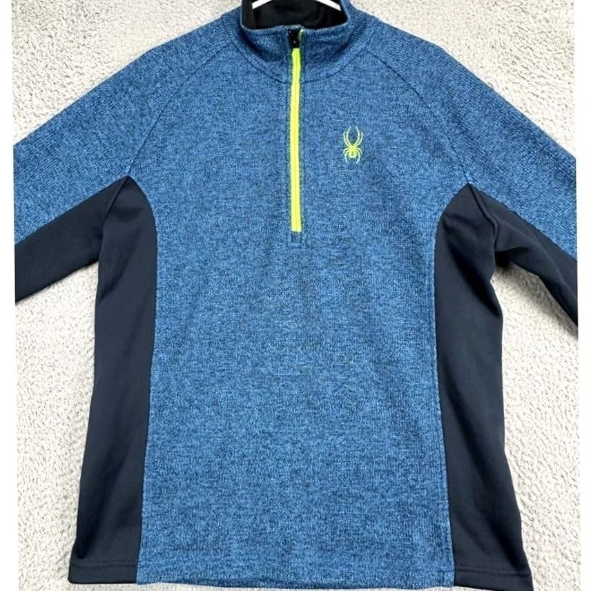 Spyder Spyder Sweatshirt Mens Large Blue Colorblock Pullover 1/4 Zip Logo EUC Size US L / EU 52-54 / 3 - 2 Thumbnail