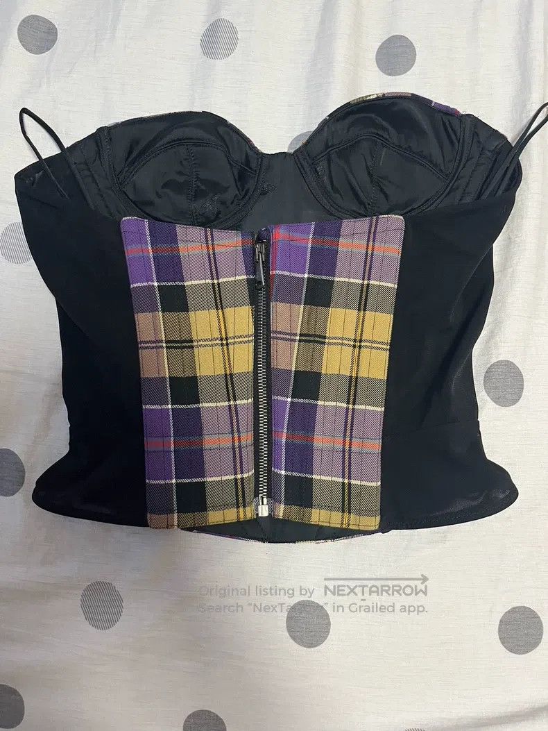Vivienne Westwood Vivienne Westwood Yellow and Purple Striped Corset Top Size M / US 6-8 / IT 42-44 - 2 Thumbnail