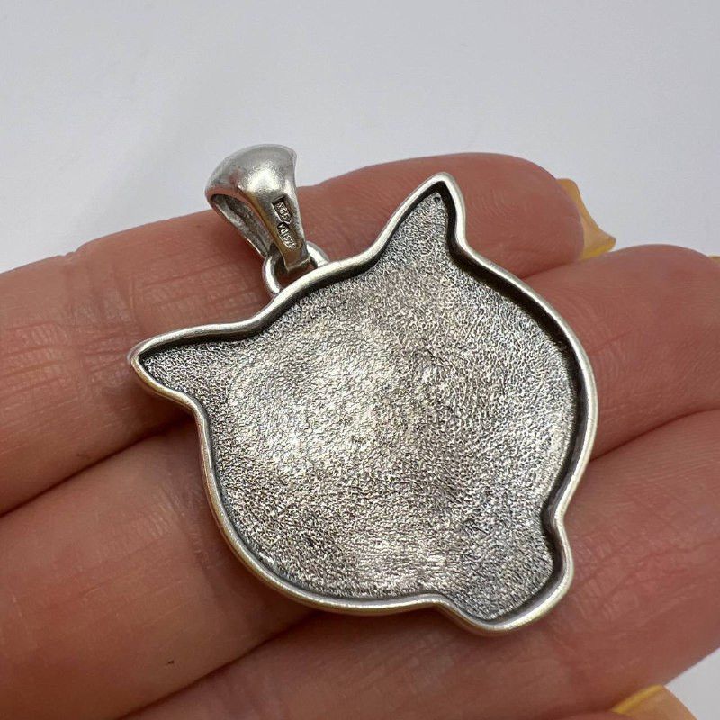 Sterling Silver 925 Sterling Silver Tiger Head Pendant Vintage Jewelry 8.5g Size ONE SIZE - 6 Thumbnail