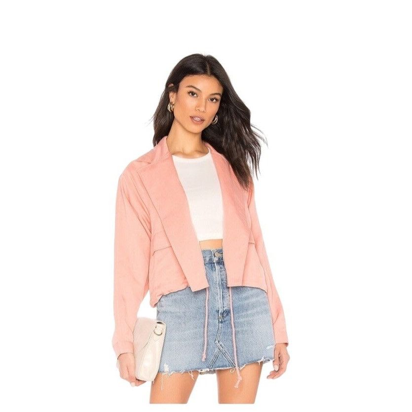 REVOLVE Tularosa Arya Pink Jacket Tencel & Linen Blend Size XS / US 0-2 / IT 36-38 - 1 Thumbnail
