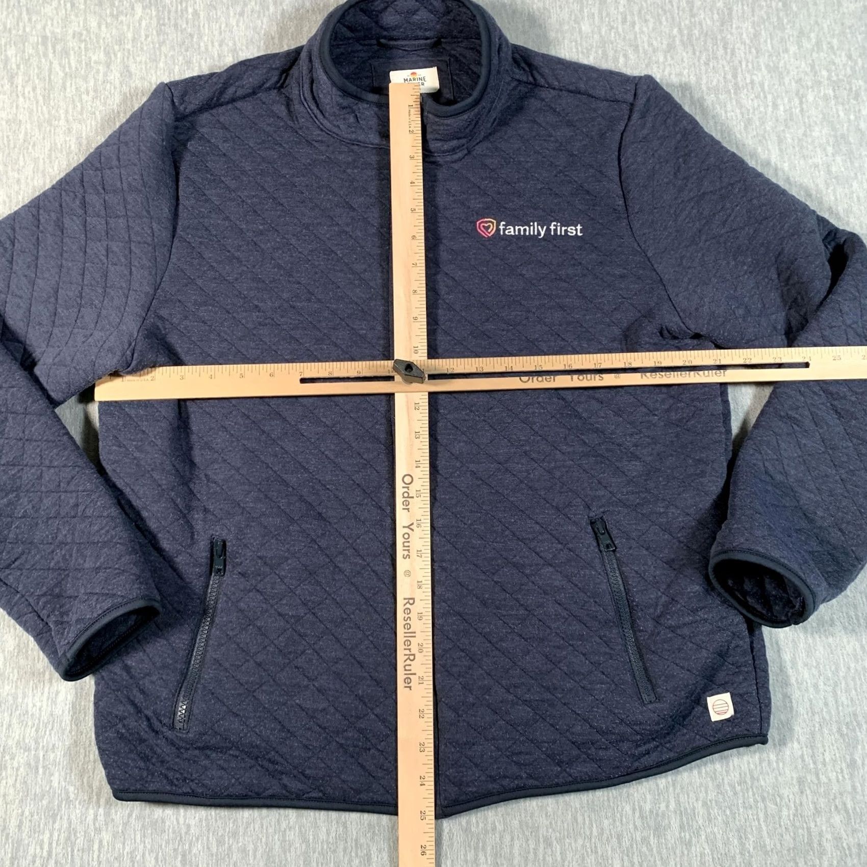 Marine Layer Marine Layer Jacket Mens Large Navy Quilted Full Zip Corbet Heather Pockets Size US L / EU 52-54 / 3 - 6 Thumbnail
