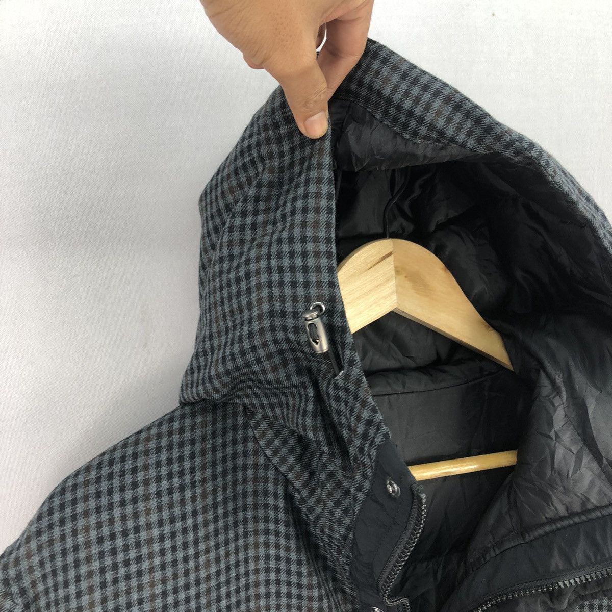 Takeo Kikuchi The Shop TK Checkered Gorpcore Hoodie Puffer Jacket Size US L / EU 52-54 / 3 - 8 Thumbnail