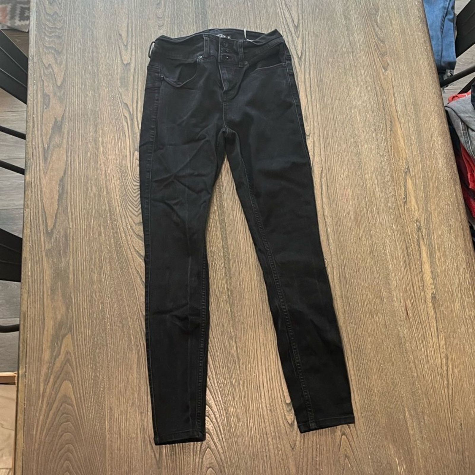 Vintage Black Heart Super Skinny High Rise Black Jeans Size 7 Size 28" / US 6 / IT 42 - 1 Thumbnail