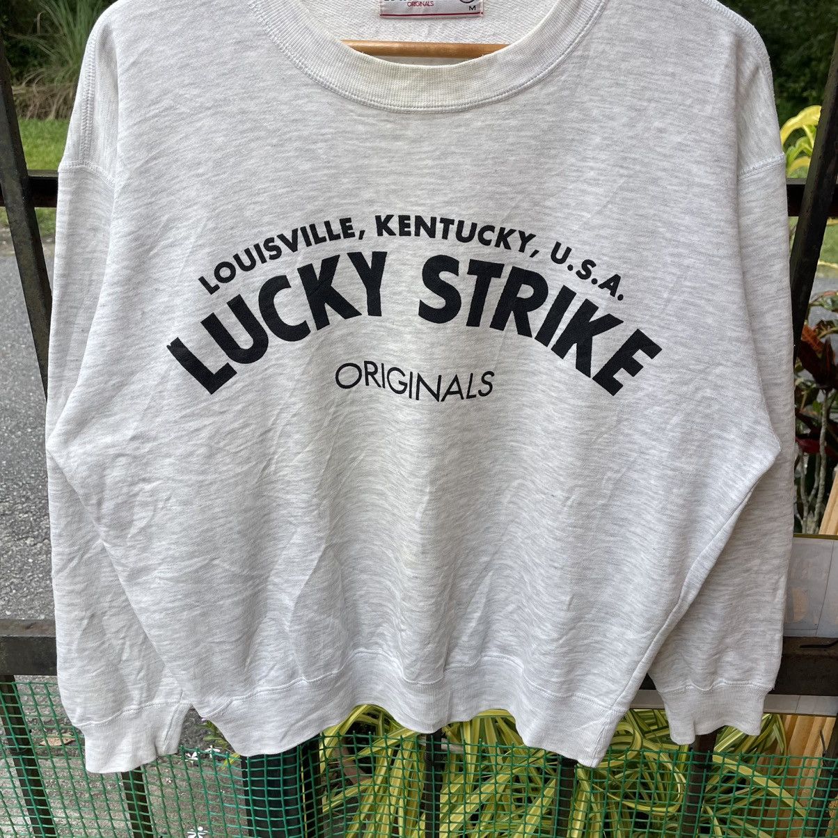 Sports Specialties 🔥🇯🇵Vintage Lucky Stripe Big Spellout Sweatshirts Size US M / EU 48-50 / 2 - 5 Thumbnail