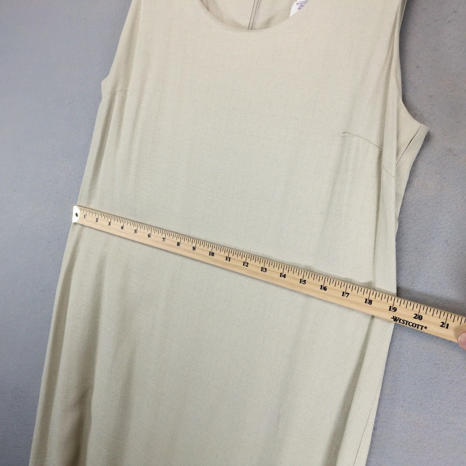 Vintage JBS Ltd Beige Sleeveless A-Line Maxi Dress Sz 14 Made USA Size XL / US 12-14 / IT 48-50 - 5 Thumbnail