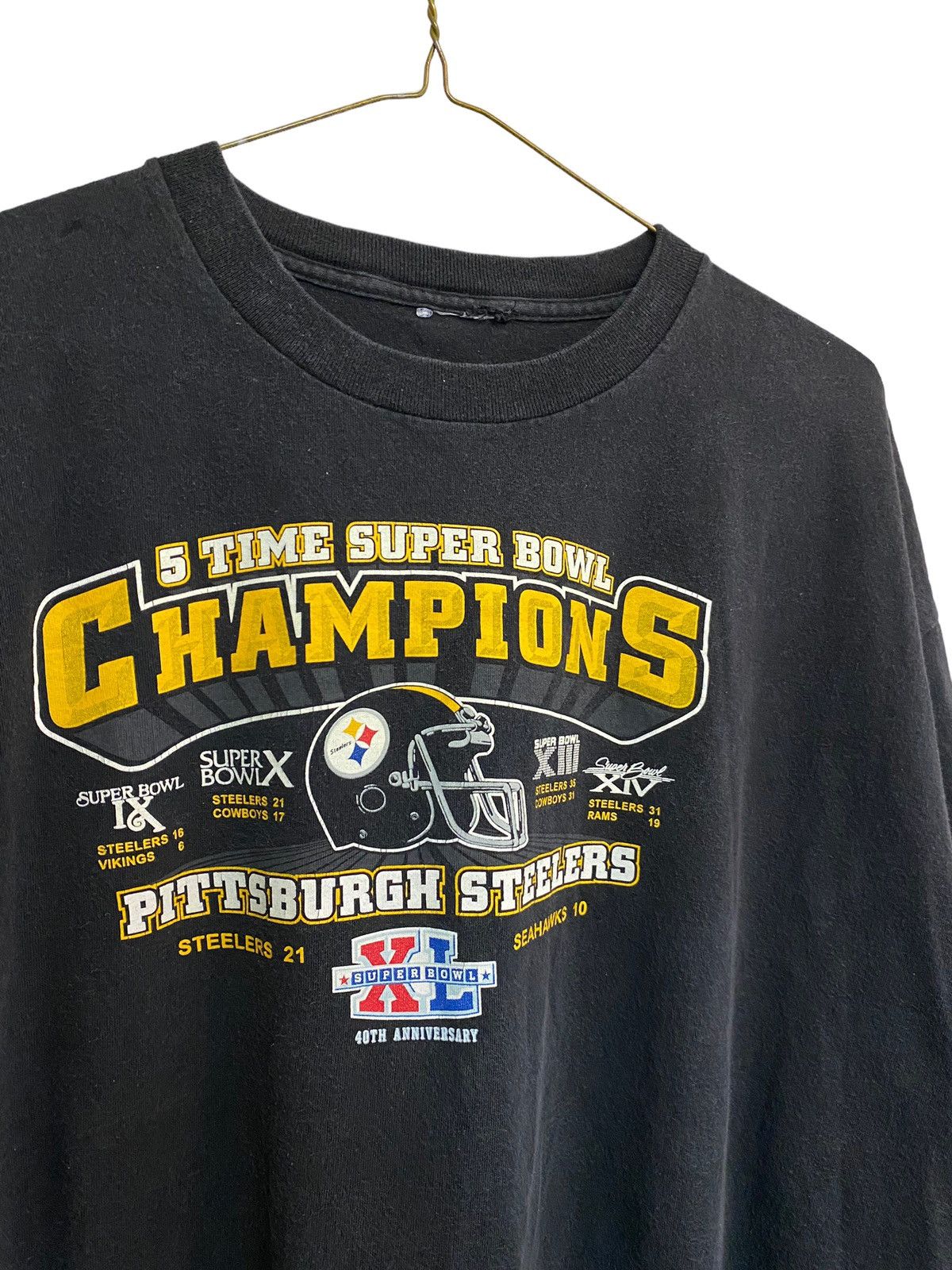 NFL Vintage Pittsburgh Steelers Super Bowl Champions Shirt Faded Size US XL / EU 56 / 4 - 3 Thumbnail