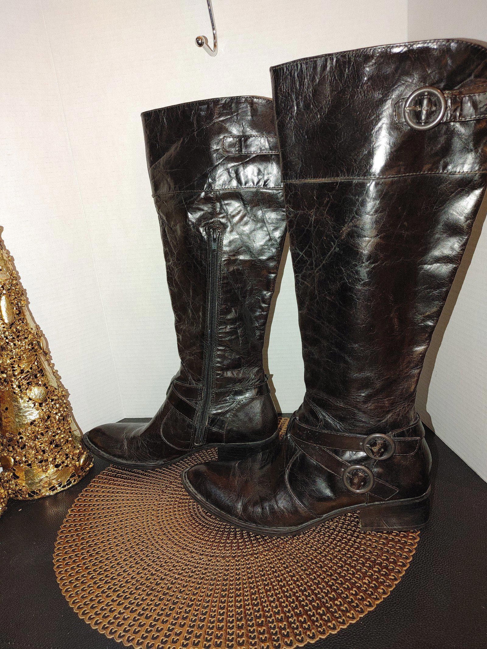 Born Born Crown Lira Leather Riding Boots Size 8.5 Size US 8.5 / IT 38.5 - 1 Thumbnail