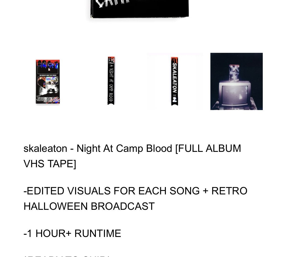 TeamSESH SESH Skaleaton-Night At Camp Blood official album VHS tape Size ONE SIZE - 6 Thumbnail