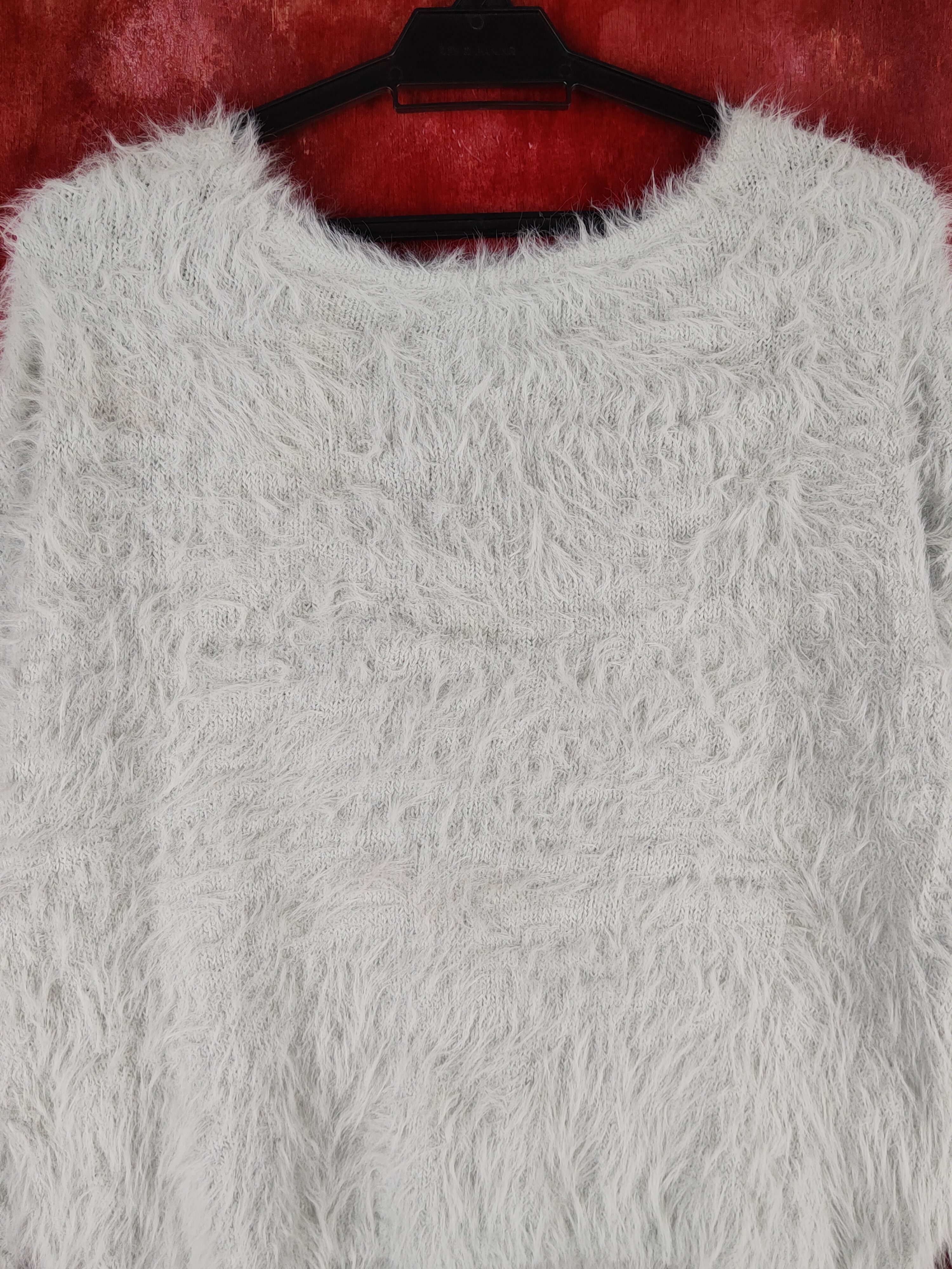 Japanese Brand Glacier Light Blue Shag Shaggy Fur Mohair Knitwear #S1959 Size M / US 6-8 / IT 42-44 - 2 Thumbnail