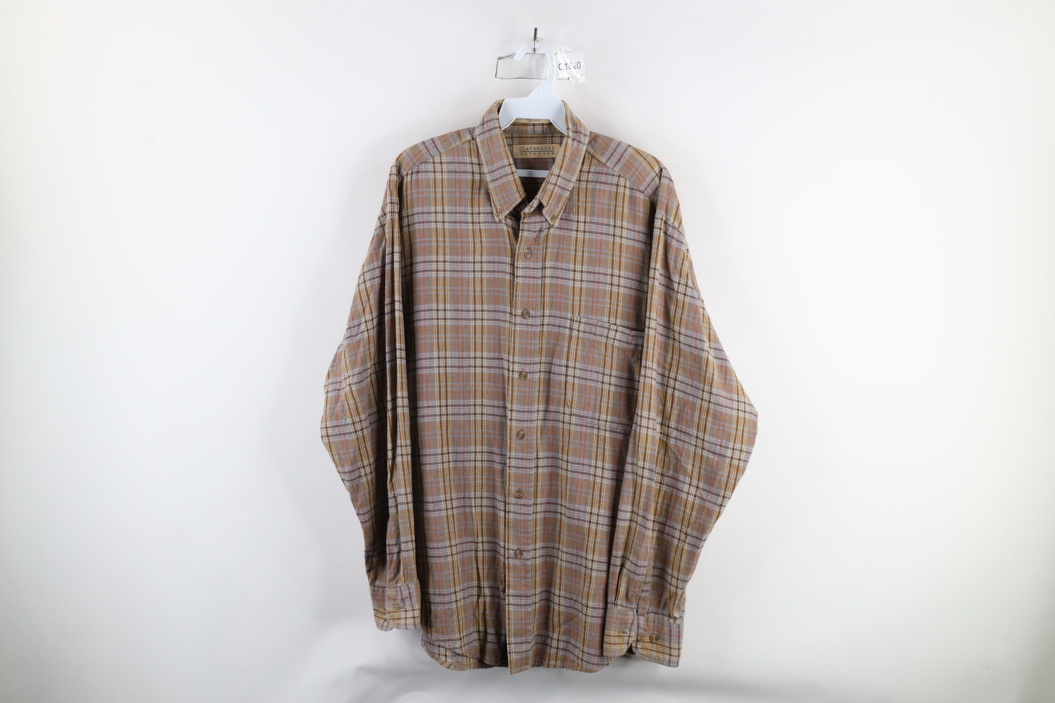 Vintage Vintage 90s Streetwear Flannel Button Down Shirt Plaid Size US L / EU 52-54 / 3 - 1 Thumbnail