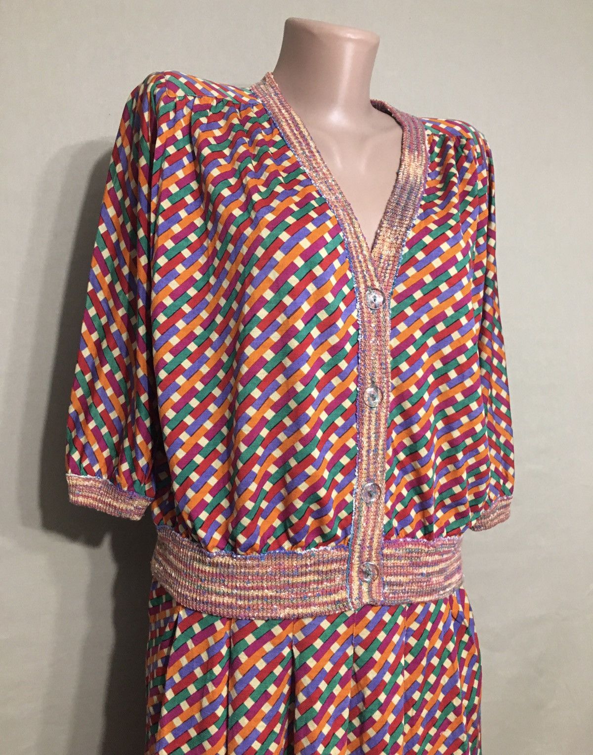 Missoni × Vintage MISSONI Vintage 1970s Wool Rare 2 Pieces Skirt Suit Sz M Size 28" / US 6 / IT 42 - 4 Thumbnail