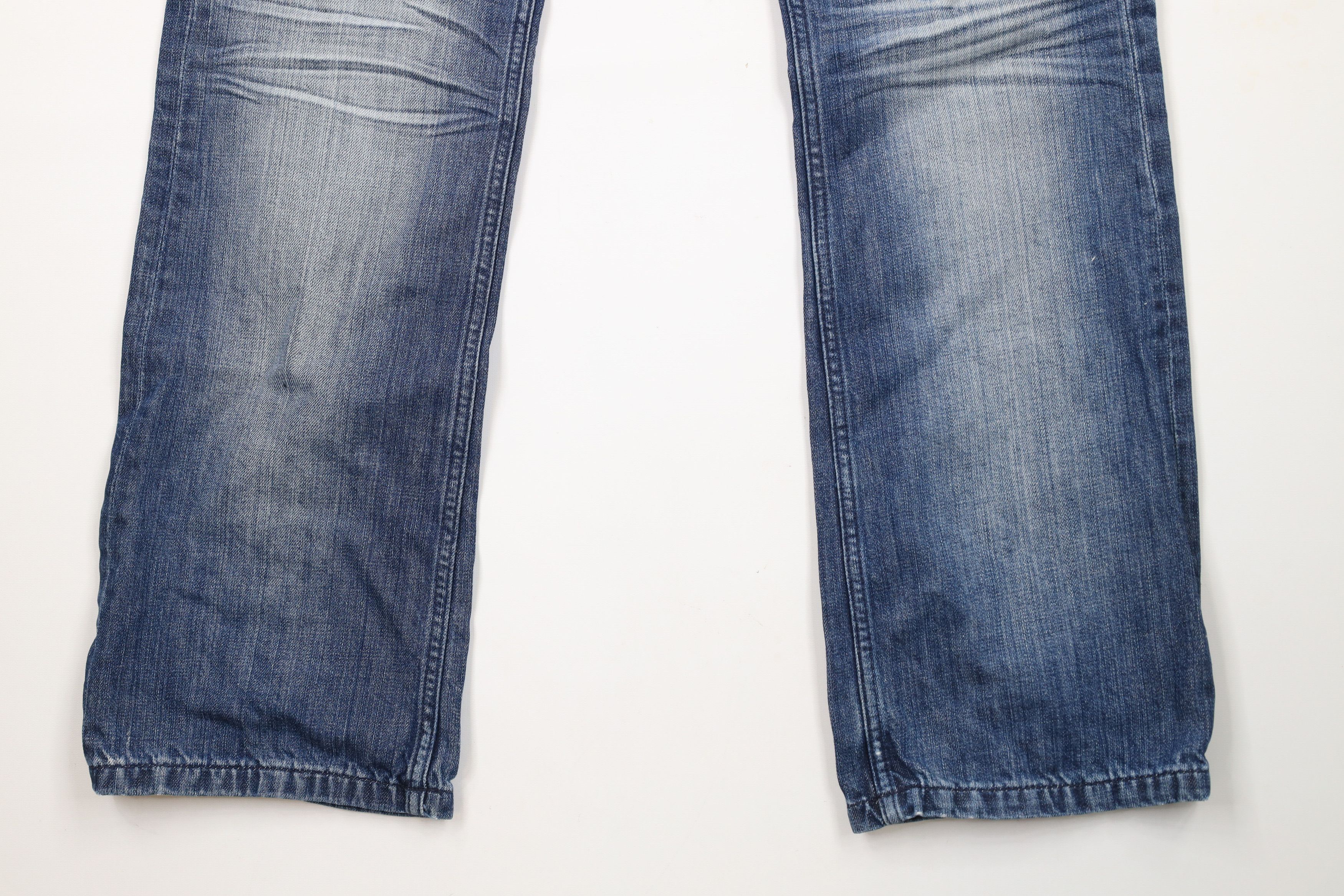 Express × Vintage Express Rocco Slim Fit Low Rise Boot Cut Denim Jeans Blue Size US 33 - 4 Thumbnail