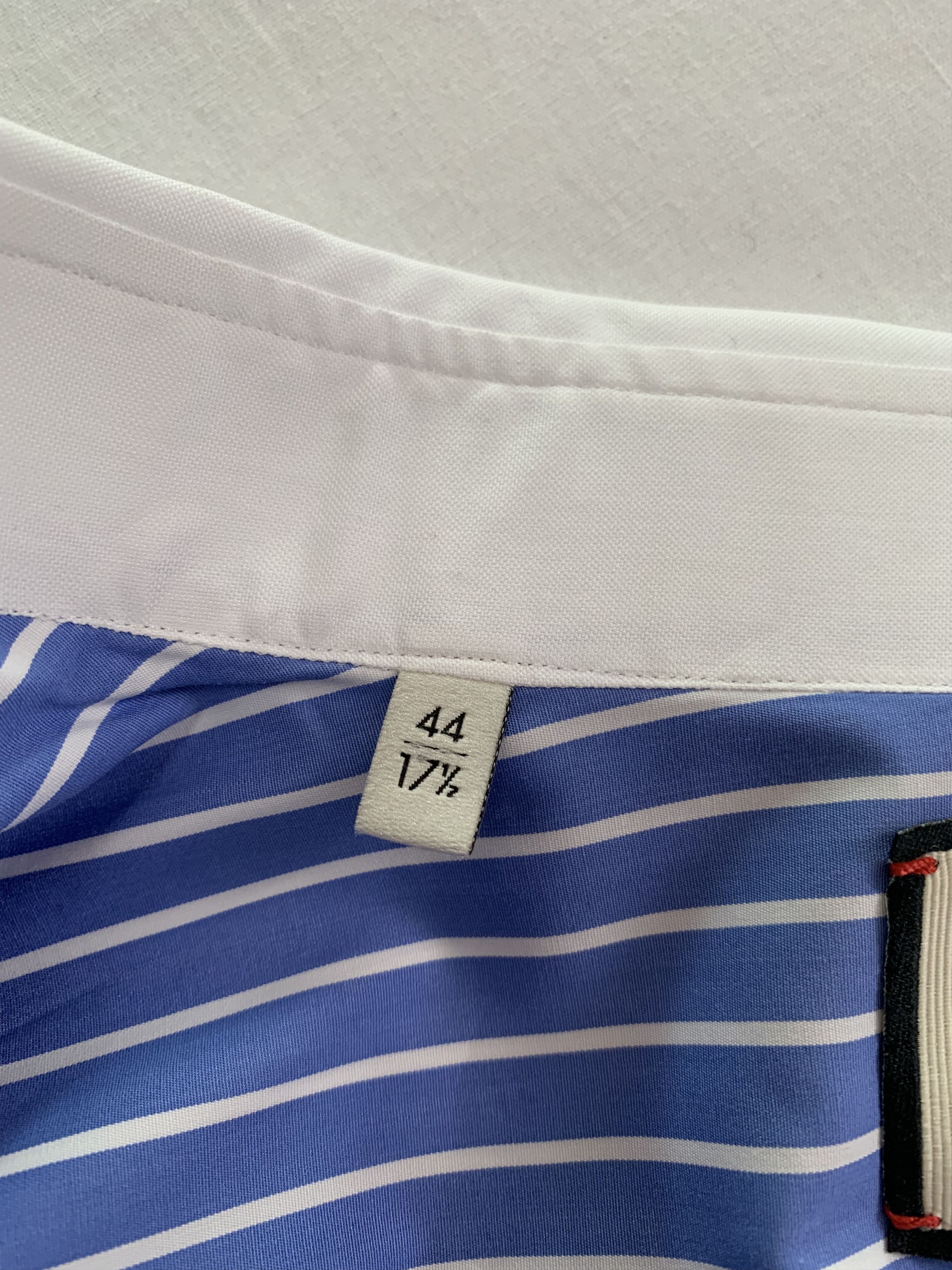 Gucci Gucci Men's Classic Blue Stripped Shirt Size US L / EU 52-54 / 3 - 10 Thumbnail