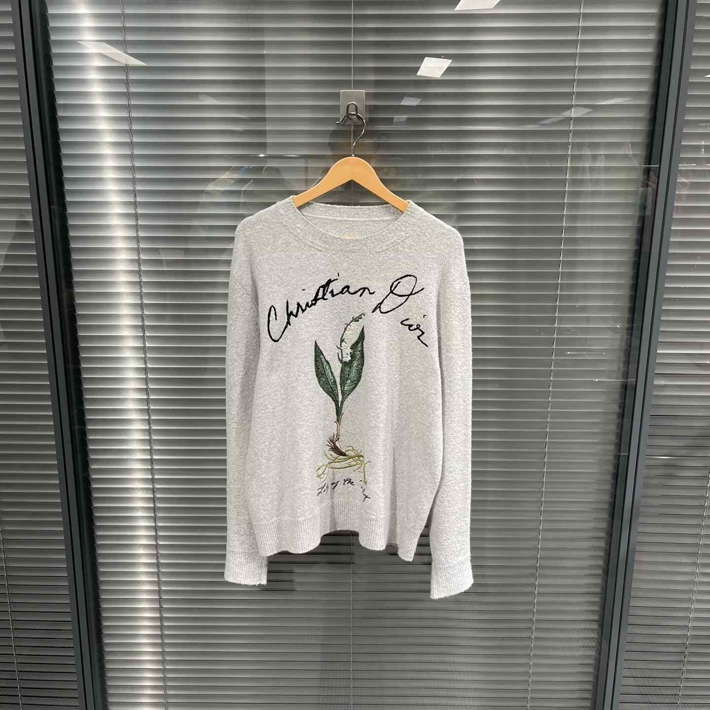 Dior Christian Dior Lily of Valley Floral Embro Knit Sweater Size US M / EU 48-50 / 2 - 1 Thumbnail