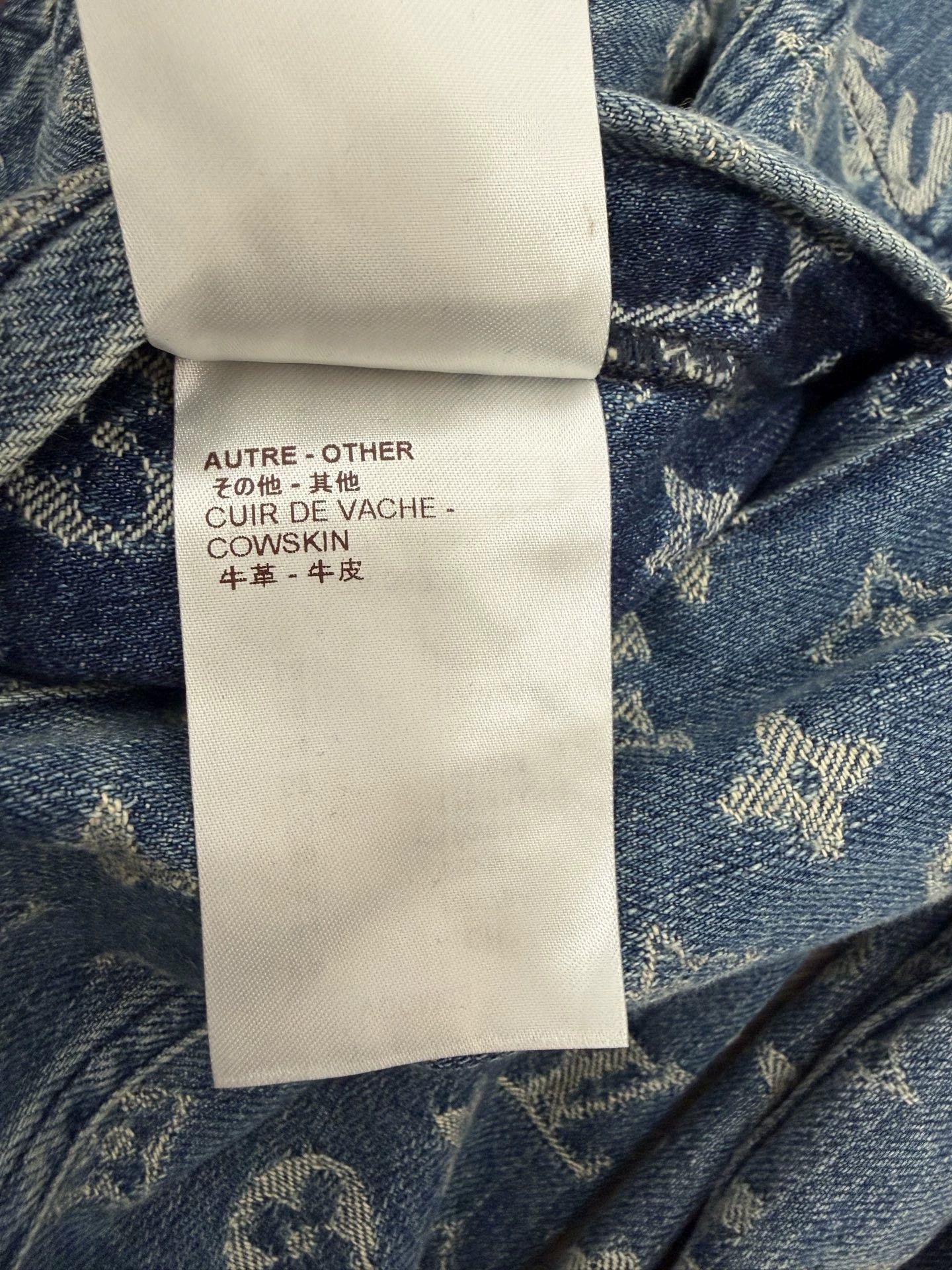 Louis Vuitton LV x Supreme Denim Leather Allover Logo Jkt Size 50 Size US M / EU 48-50 / 2 - 8 Thumbnail