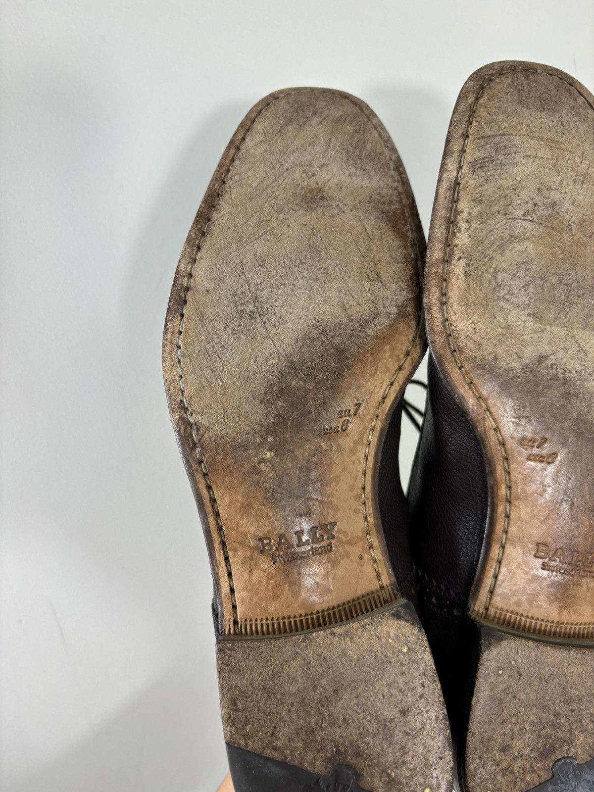 Bally Bally Drillor Men’s Cap Toe Luxury Brown Leather Derby Shoes Size US 8 / EU 41 - 13 Thumbnail