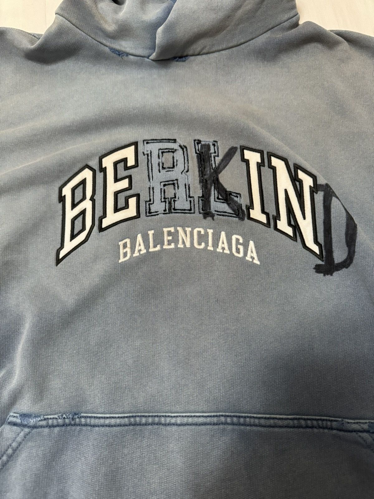 Balenciaga Balenciaga Be Kind Washed Blue Size US L / EU 52-54 / 3 - 3 Thumbnail
