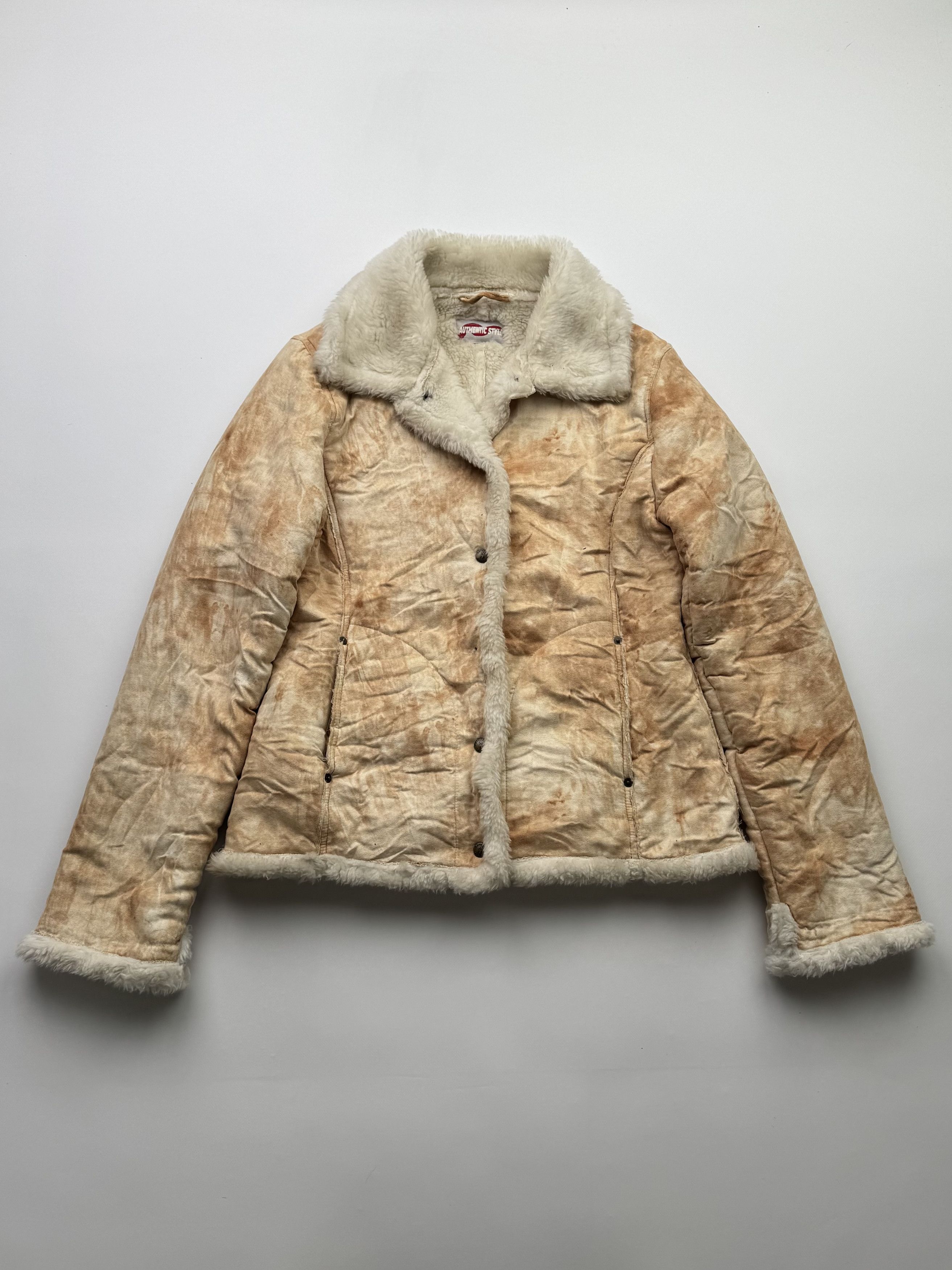 Vintage Vintage Faux Sheepskin Cropped Jacket B505(V230)E2 Size L / US 10 / IT 46 - 1 Thumbnail