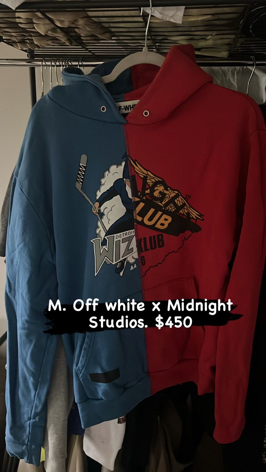 Off-White Offwhite x Midnight Studios Split Hoodie Size US M / EU 48-50 / 2 - 1 Thumbnail