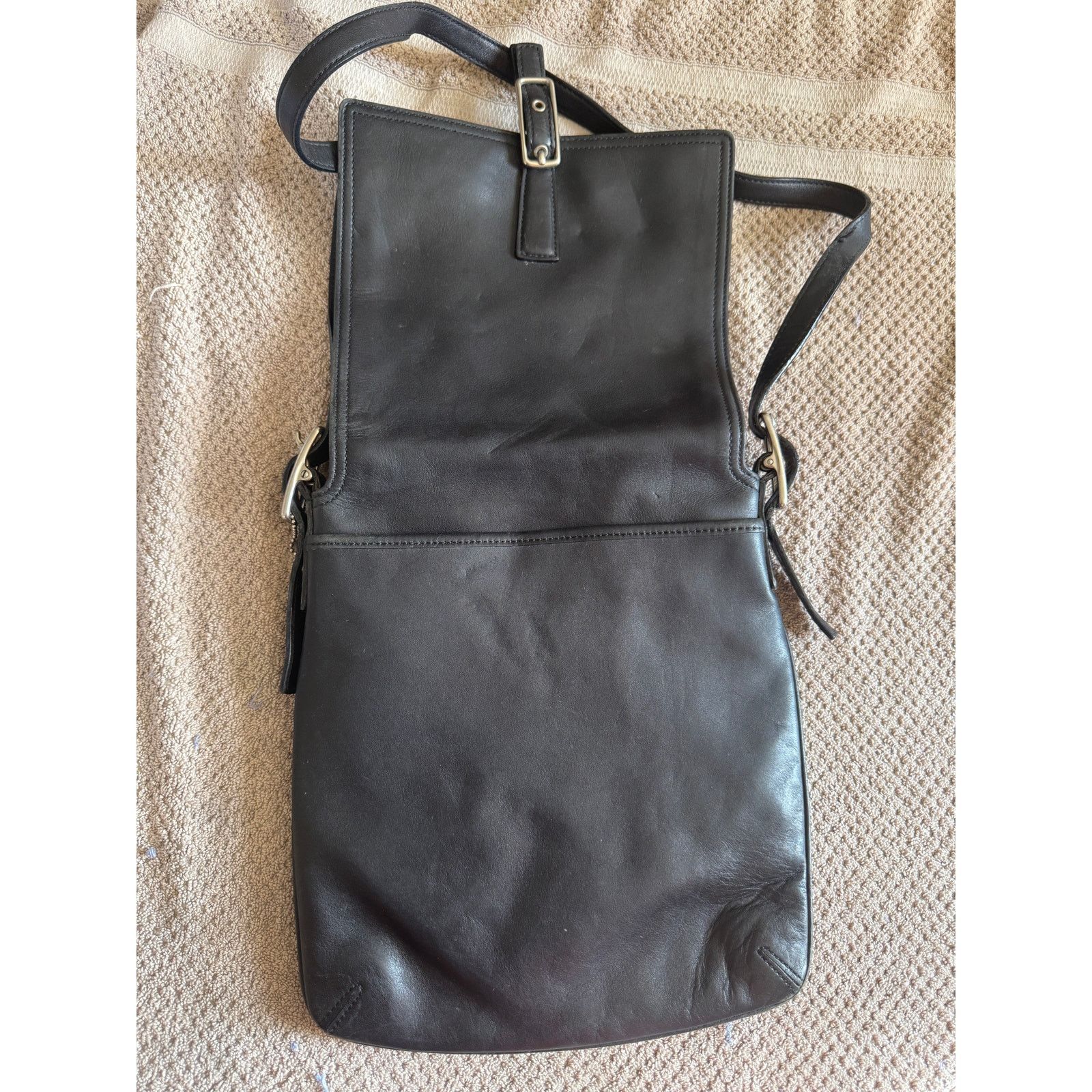 Coach Coach Saddle Crossbody Black Leather Handbag Size ONE SIZE - 5 Thumbnail