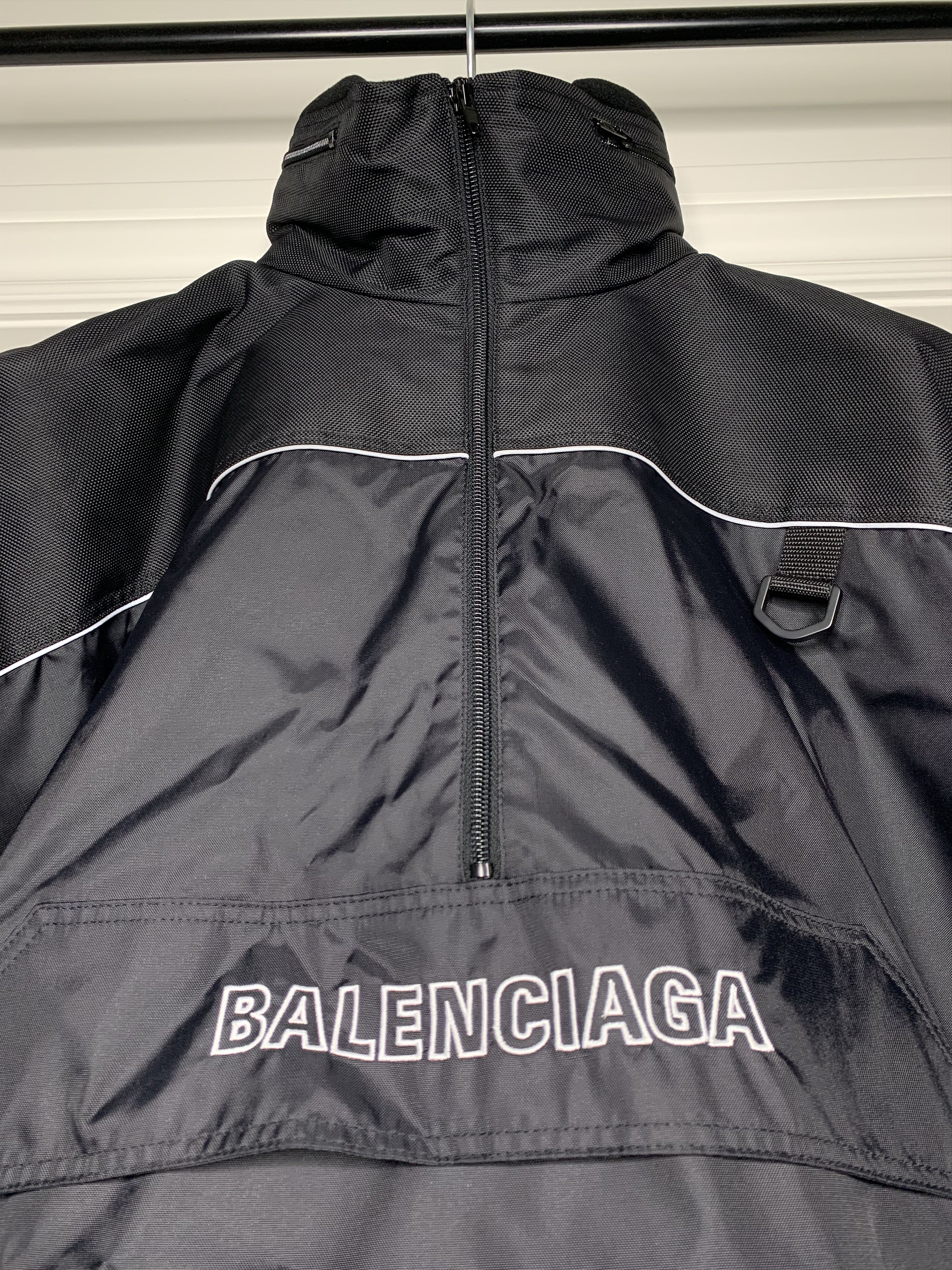 Balenciaga Balenciaga 80s Logo Black Windbreaker Nylon Jacket Size US M / EU 48-50 / 2 - 3 Thumbnail