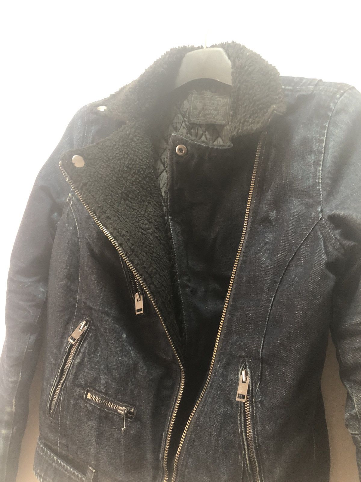 Diesel DIESEL Denim Jacket Motorcycle Fur Rock Size US XS / EU 42 / 0 - 8 Thumbnail